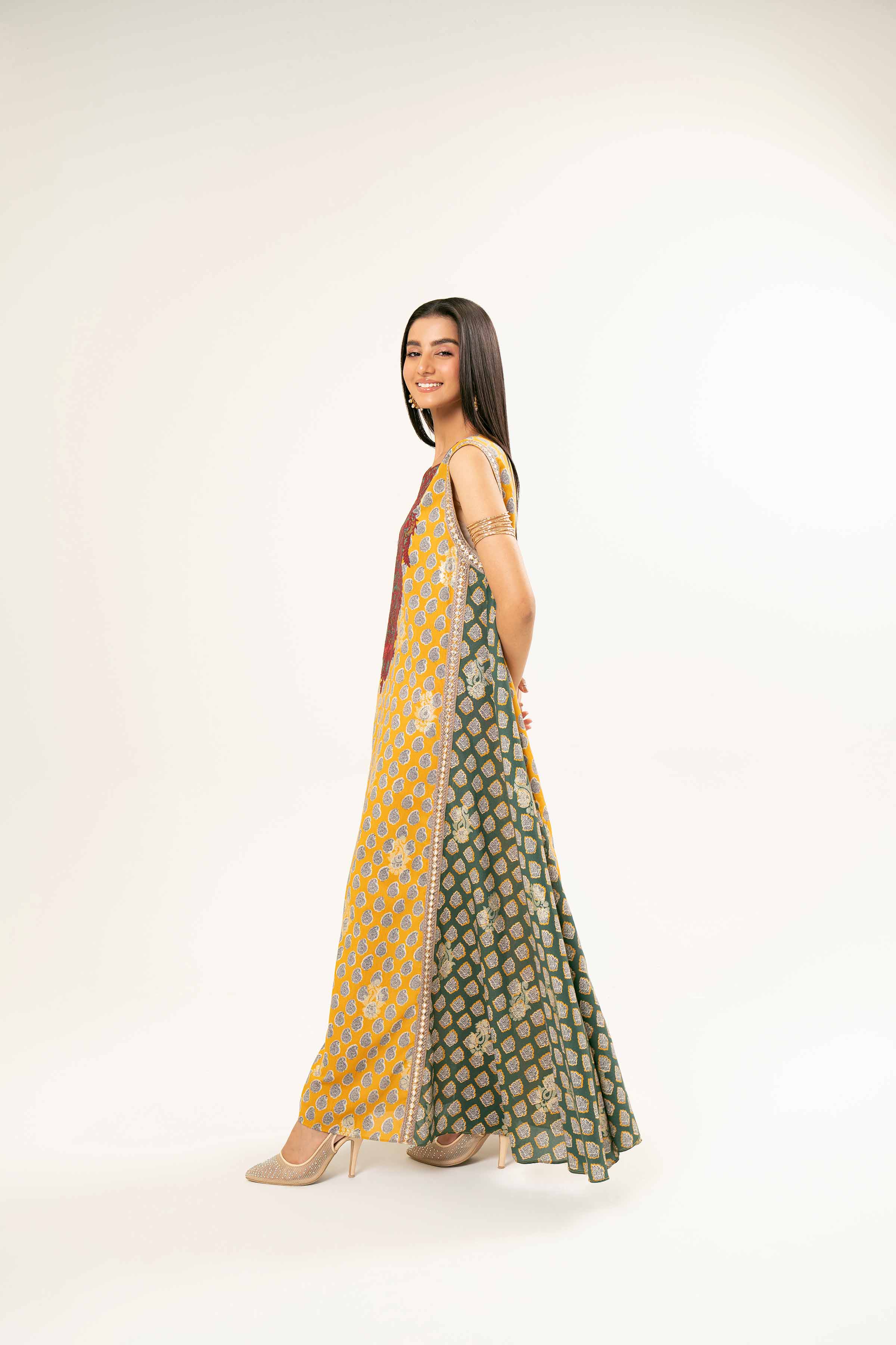 Printed Embroidered Dress - FW24-90