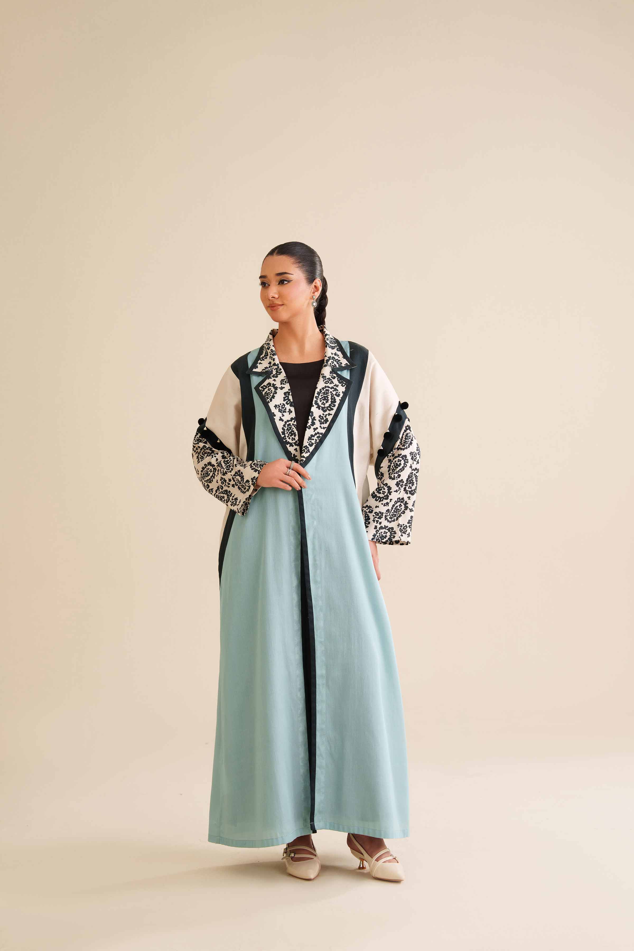 NISHATUAE - Multi Printed Satin 2-piece Ready to wear Dress