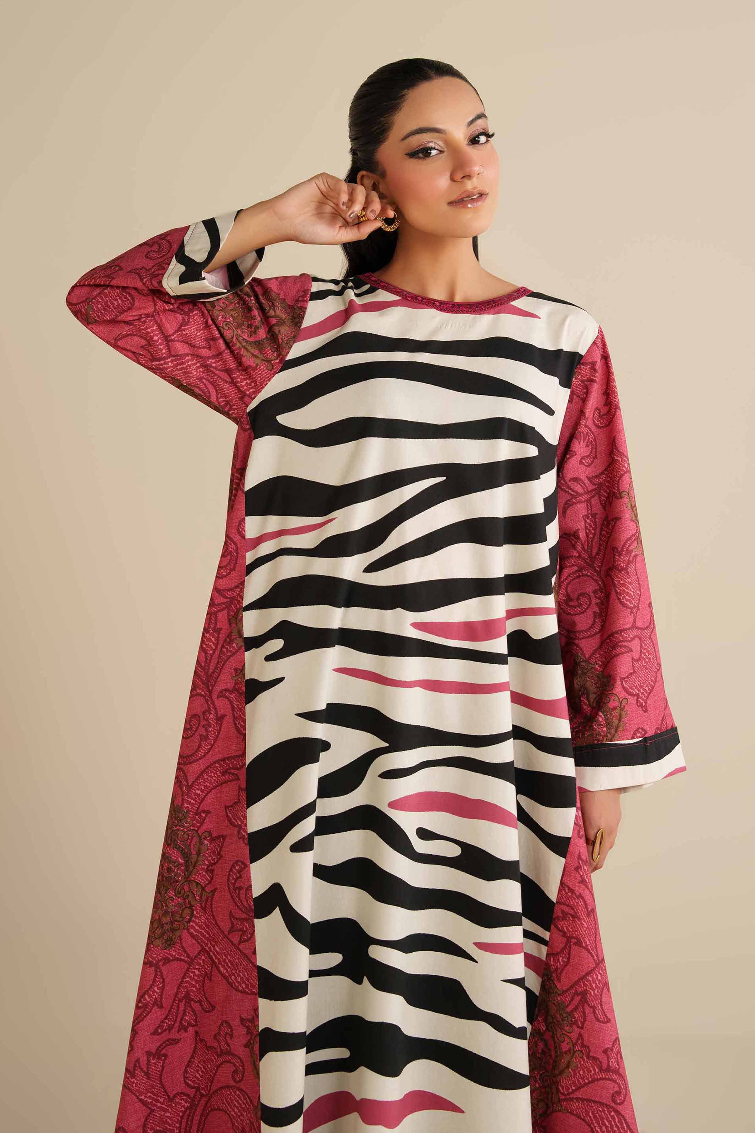 Nishat Linen UAE - Printed Dress - FW25-12