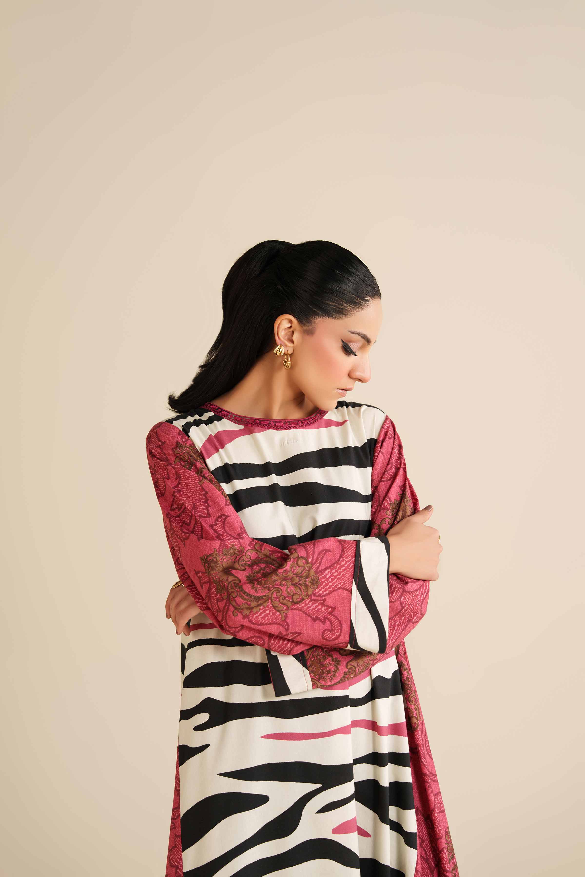 Nishat Linen UAE - Printed Dress - FW25-12