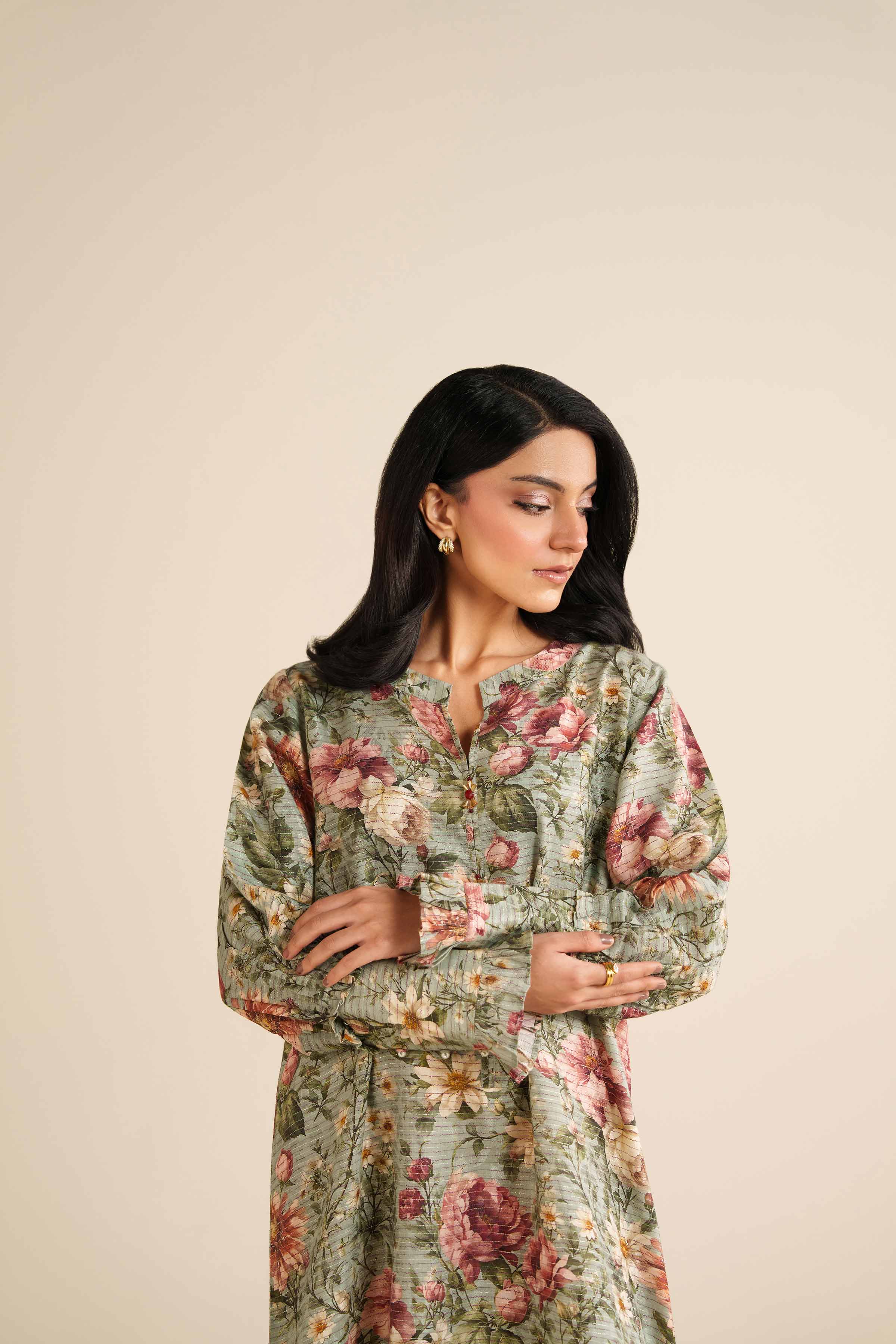 Nishat Linen UAE - Printed Shirt - FW25-19