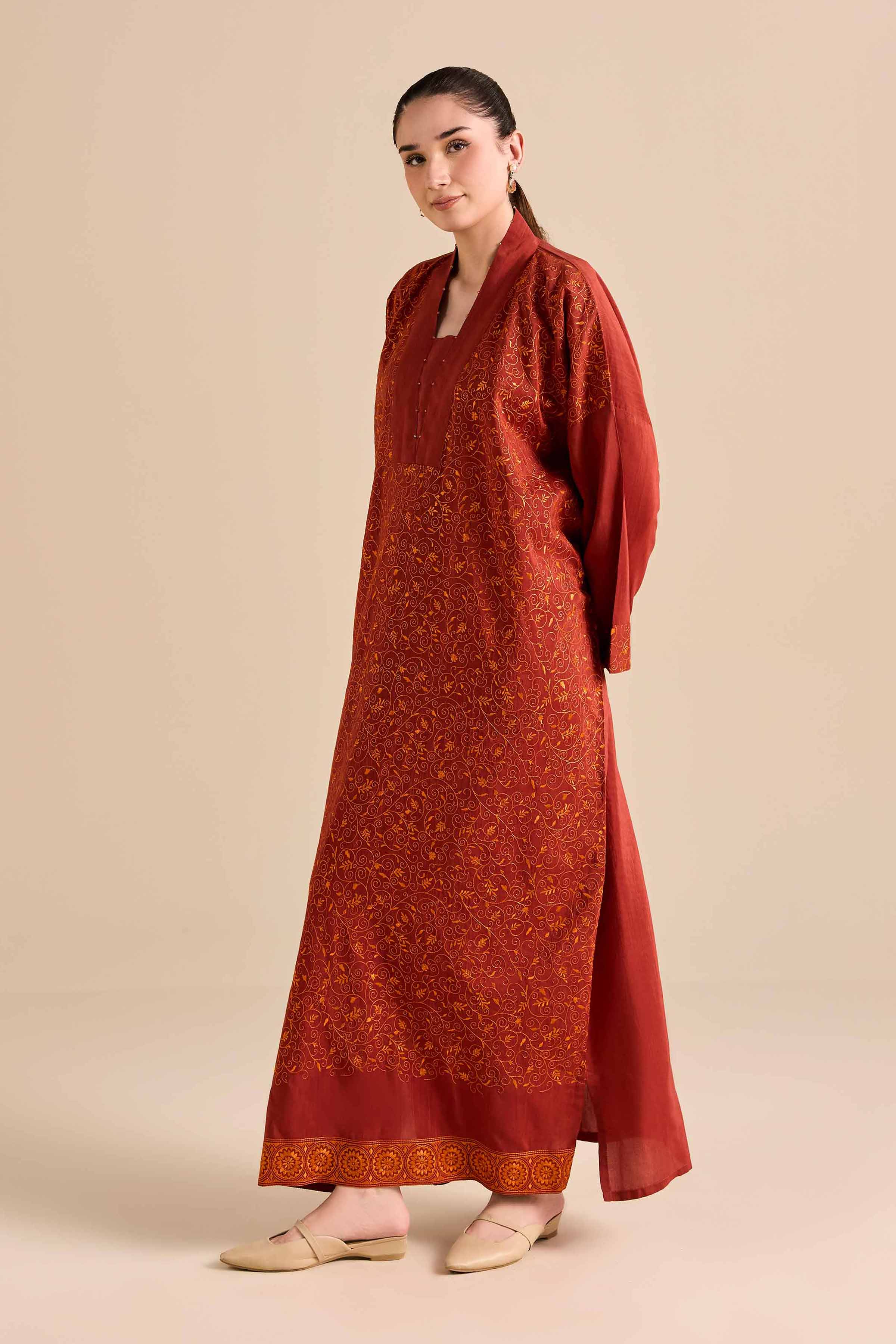 Nishat Linen UAE - Embroidered Shirt - FW25-29
