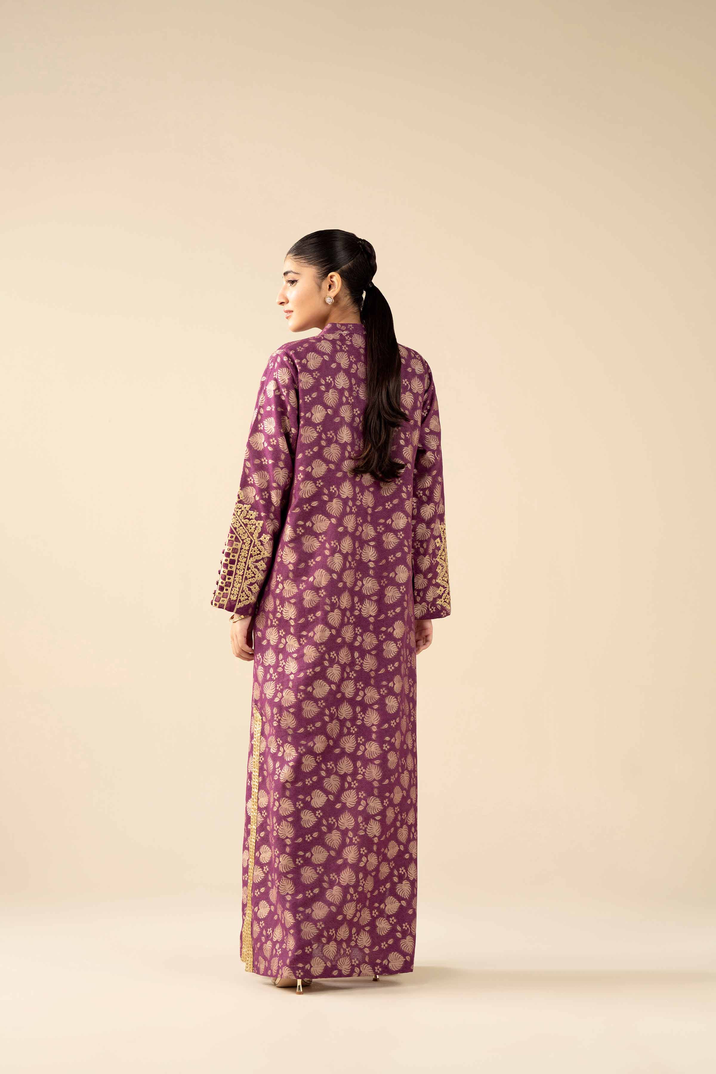 NishatUAE - Purple Embroidered Jacquard Ready to wear Shirt