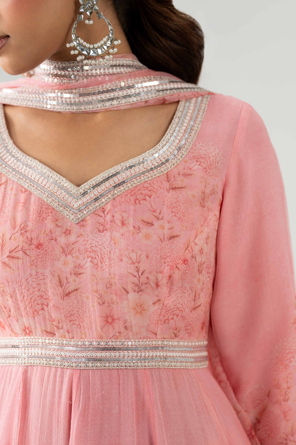 3 Piece - Printed Embroidered Suit - KBS26-110