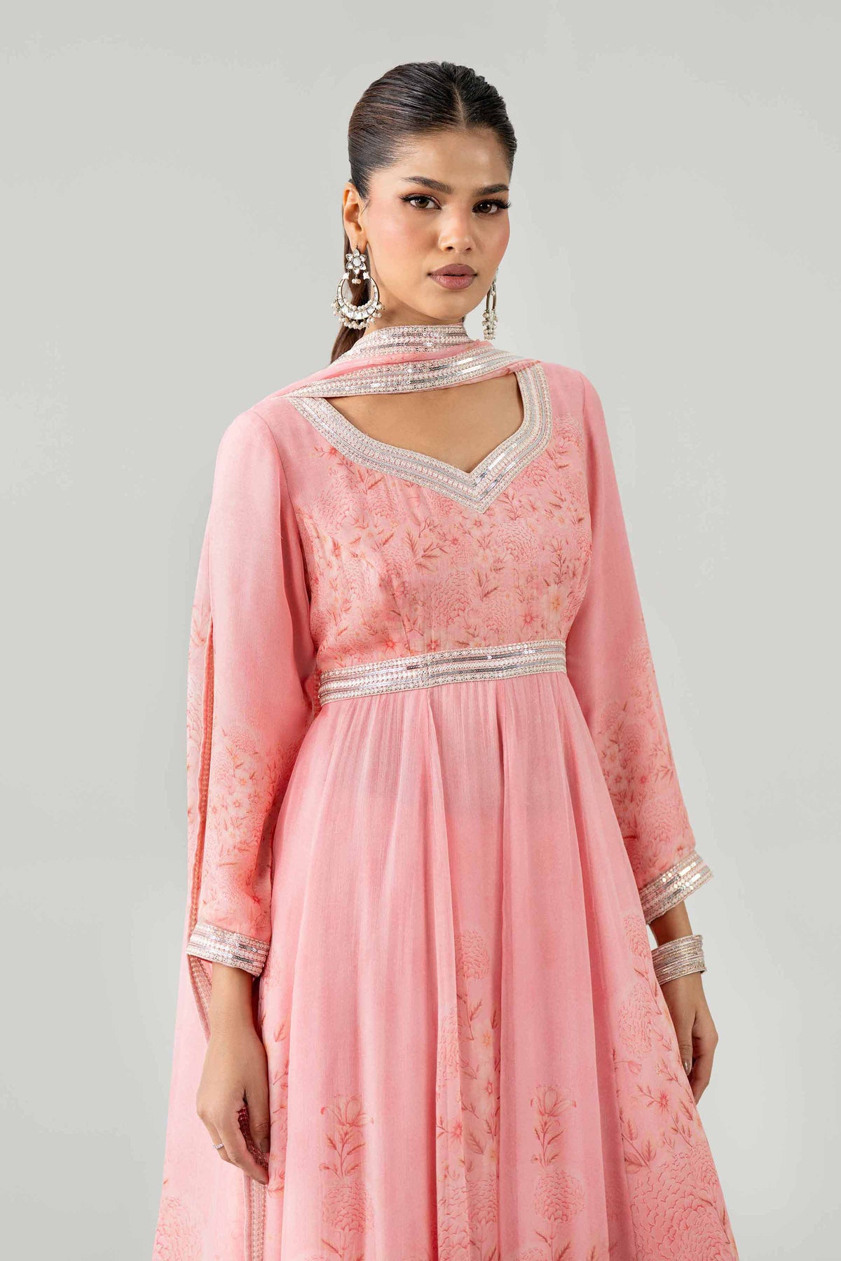 3 Piece - Printed Embroidered Suit - KBS26-110