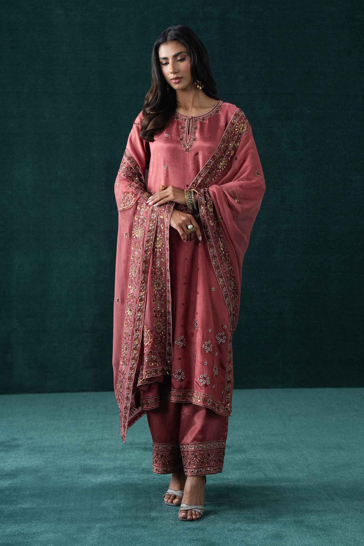 3 Piece - Embroidered Suit - KBS26-77