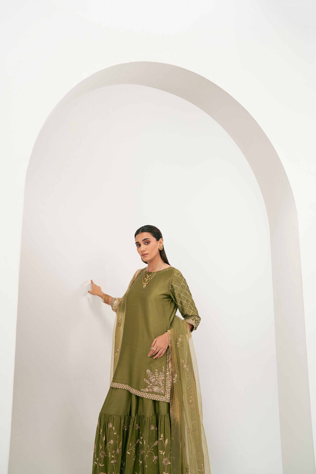 3 Piece - Embroidered Suit - KBW25-34