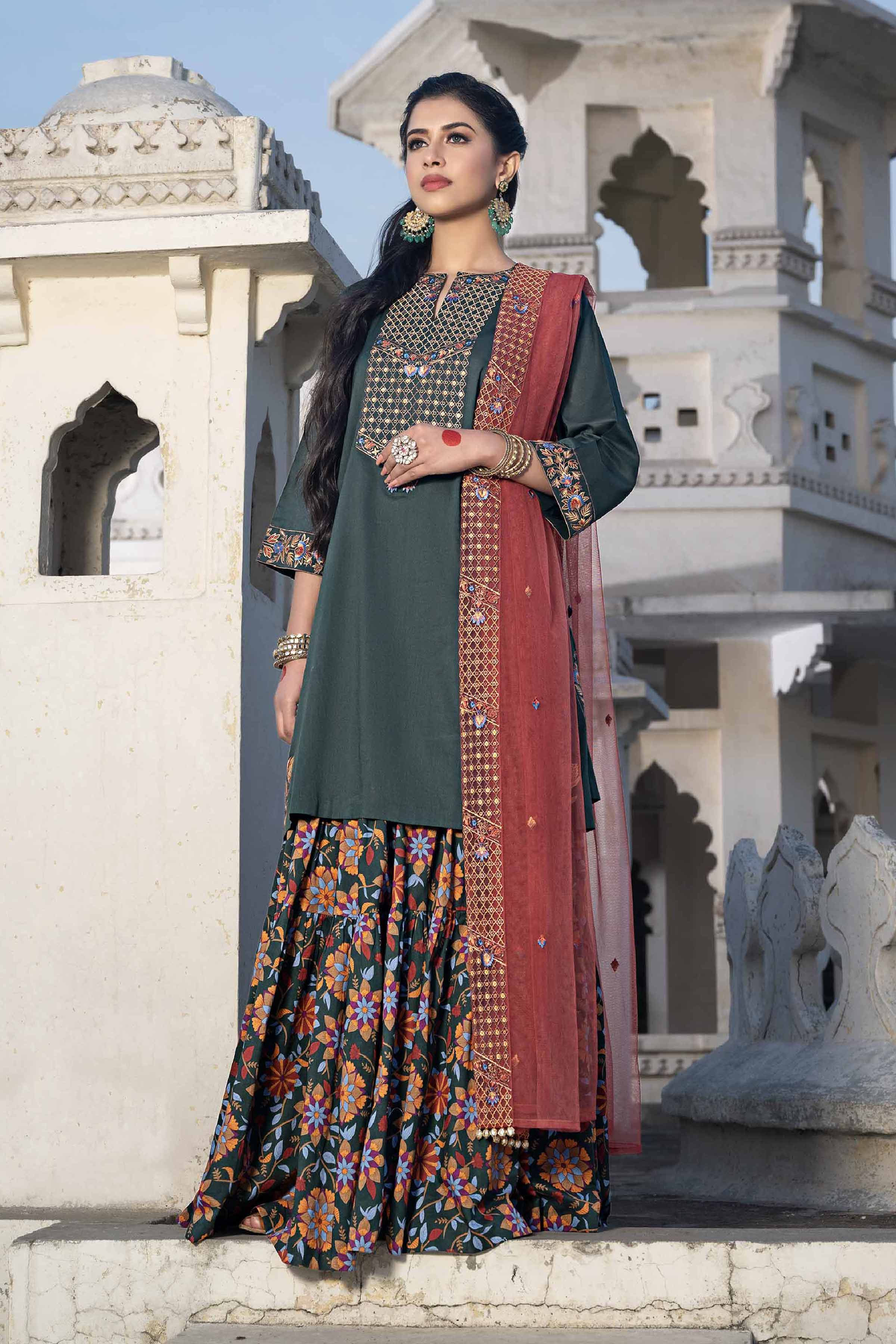 3 Piece - Embroidered Suit - KFE24-100