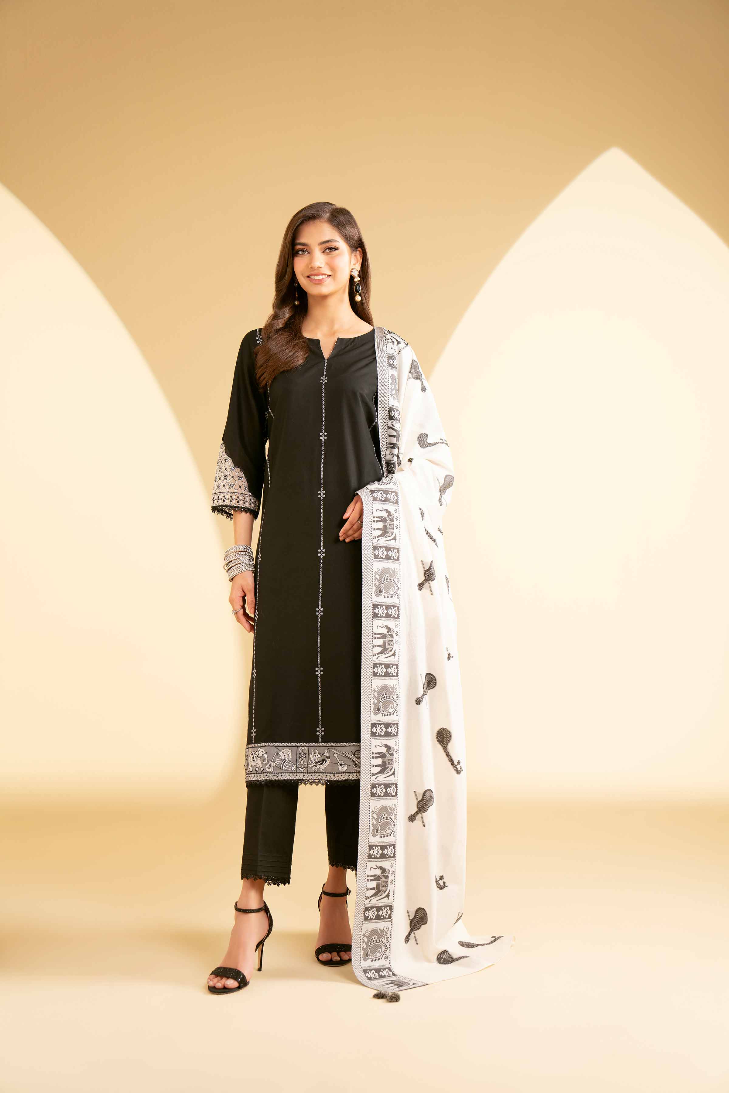 3 Piece - Embroidered Suit - KFE25-01