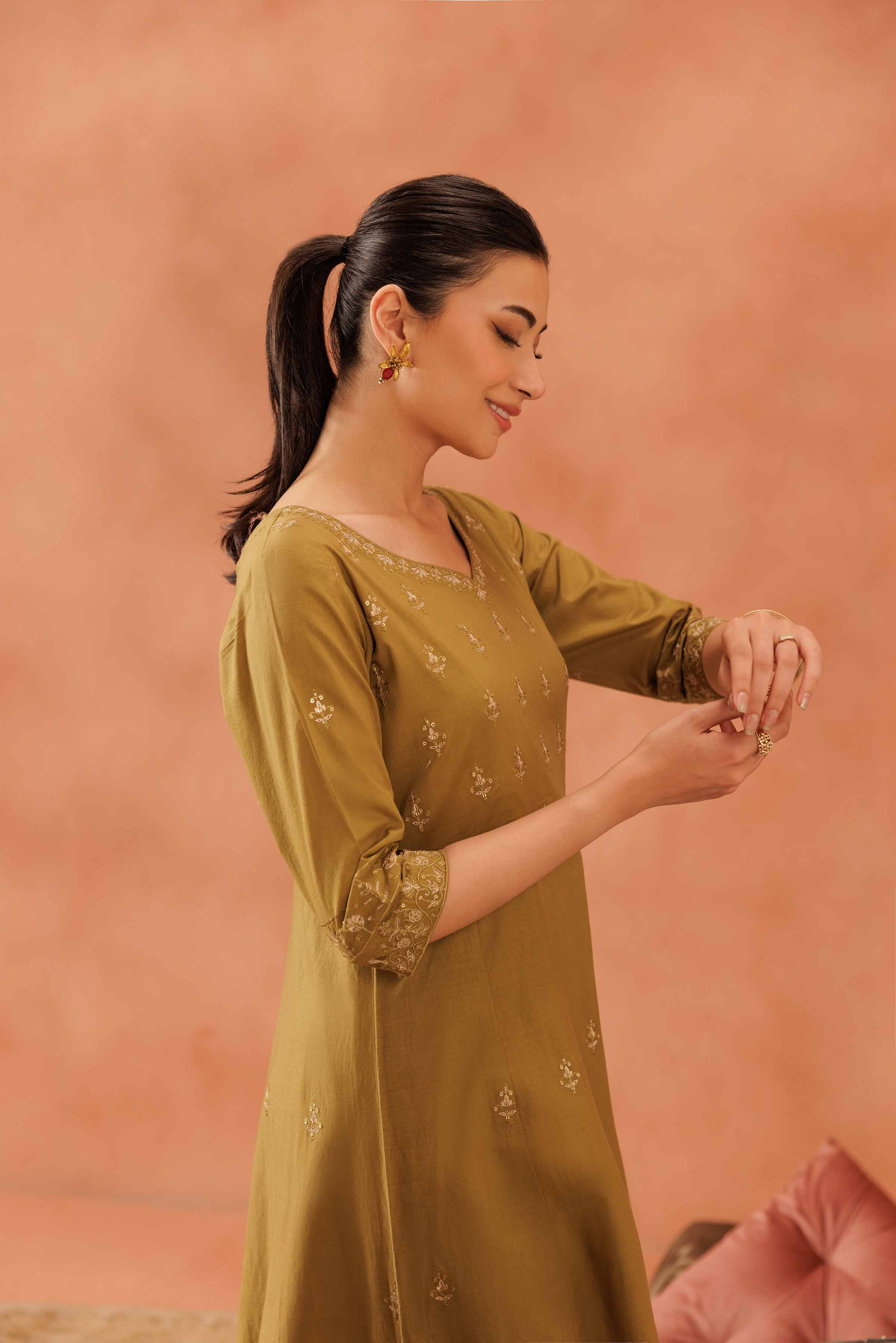 Embroidered Dress - KFE25-119