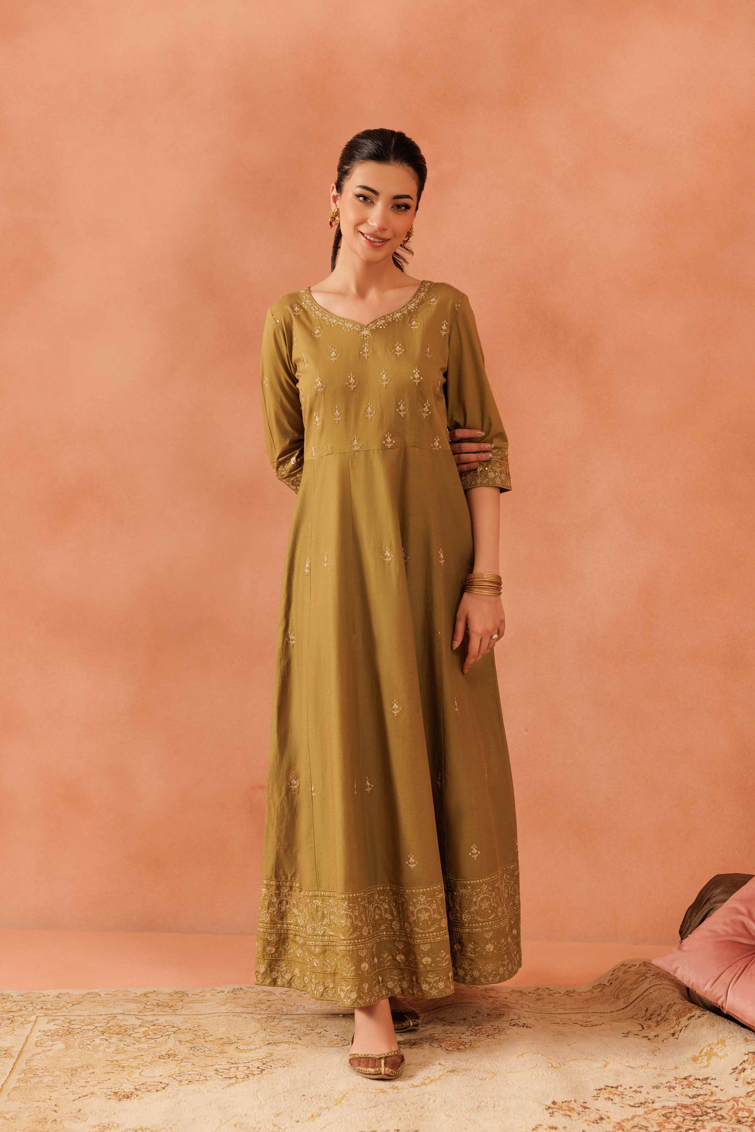 Embroidered Dress - KFE25-119