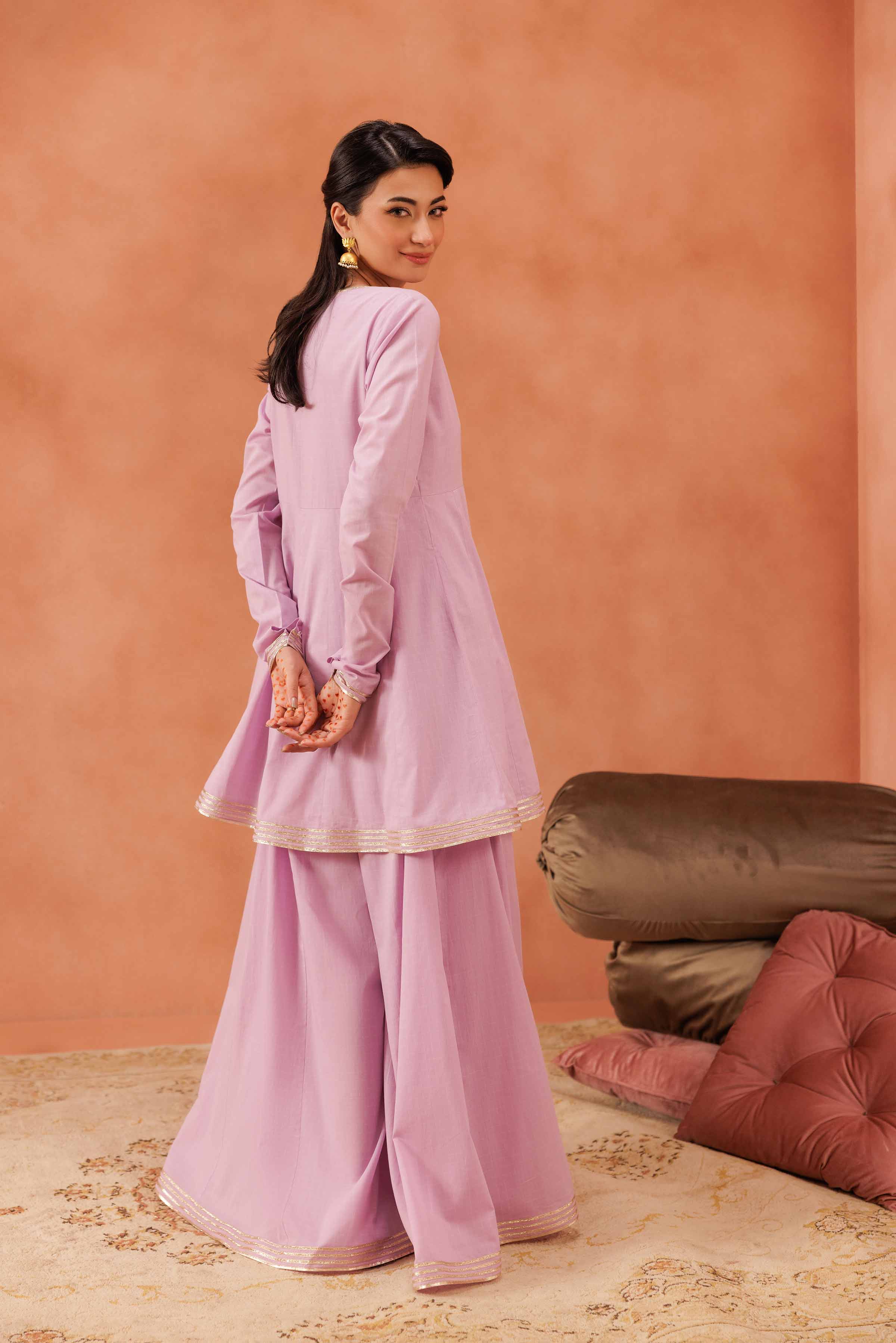 NishatUAE - Purple Solid 2-piece Ready To Wear Dress