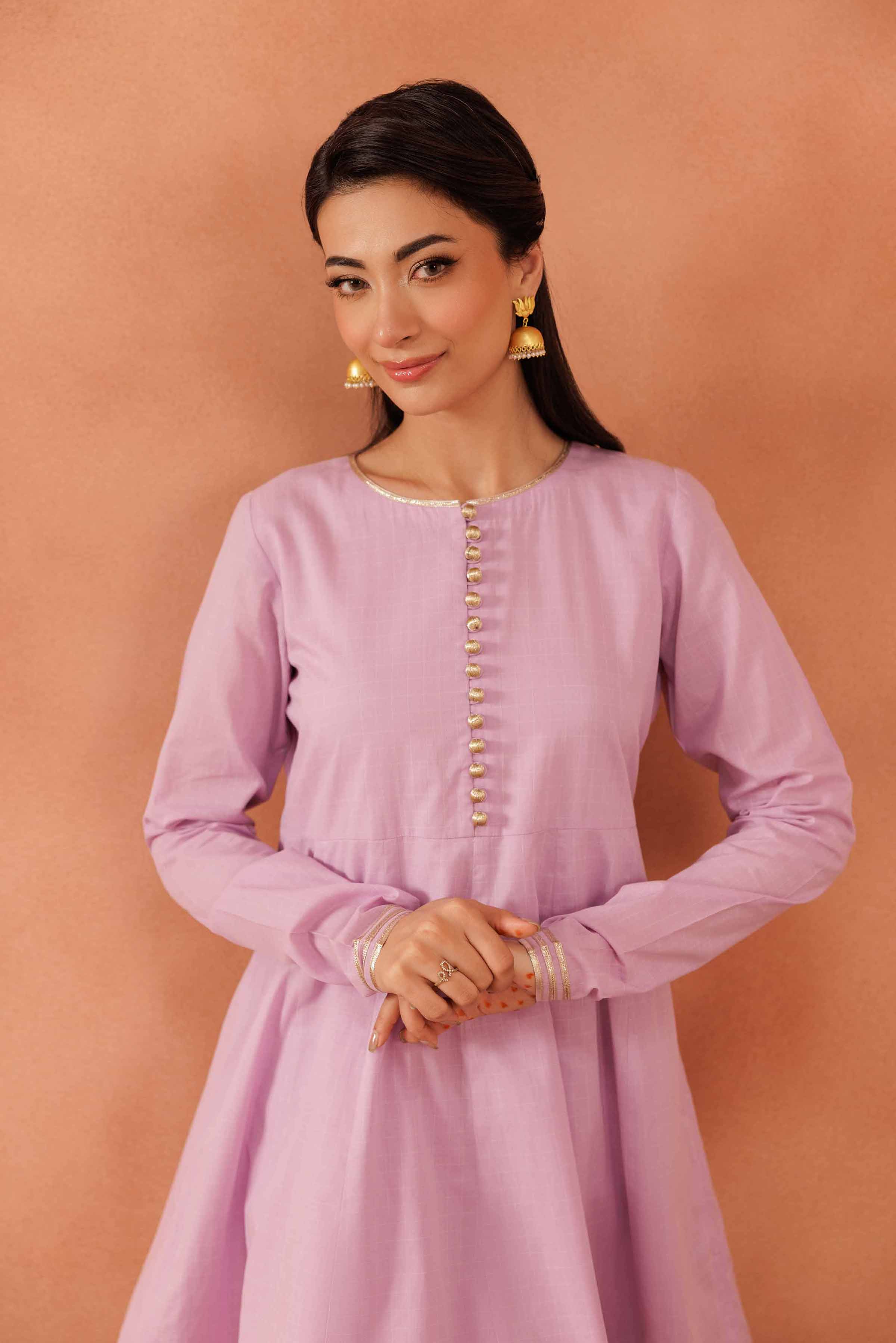 NishatUAE - Purple Solid 2-piece Ready To Wear Dress