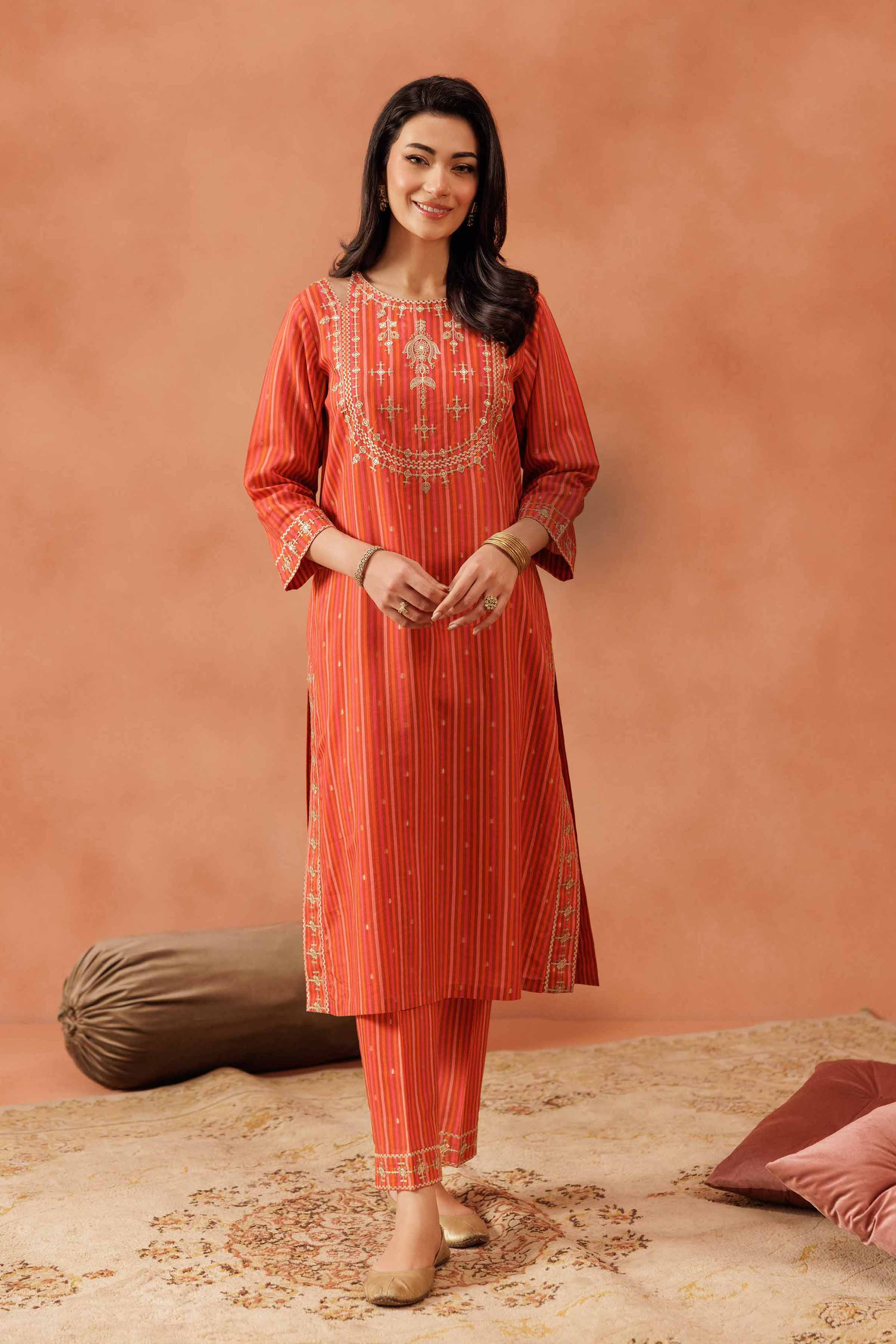 2 Piece - Embroidered Suit - KFE25-130