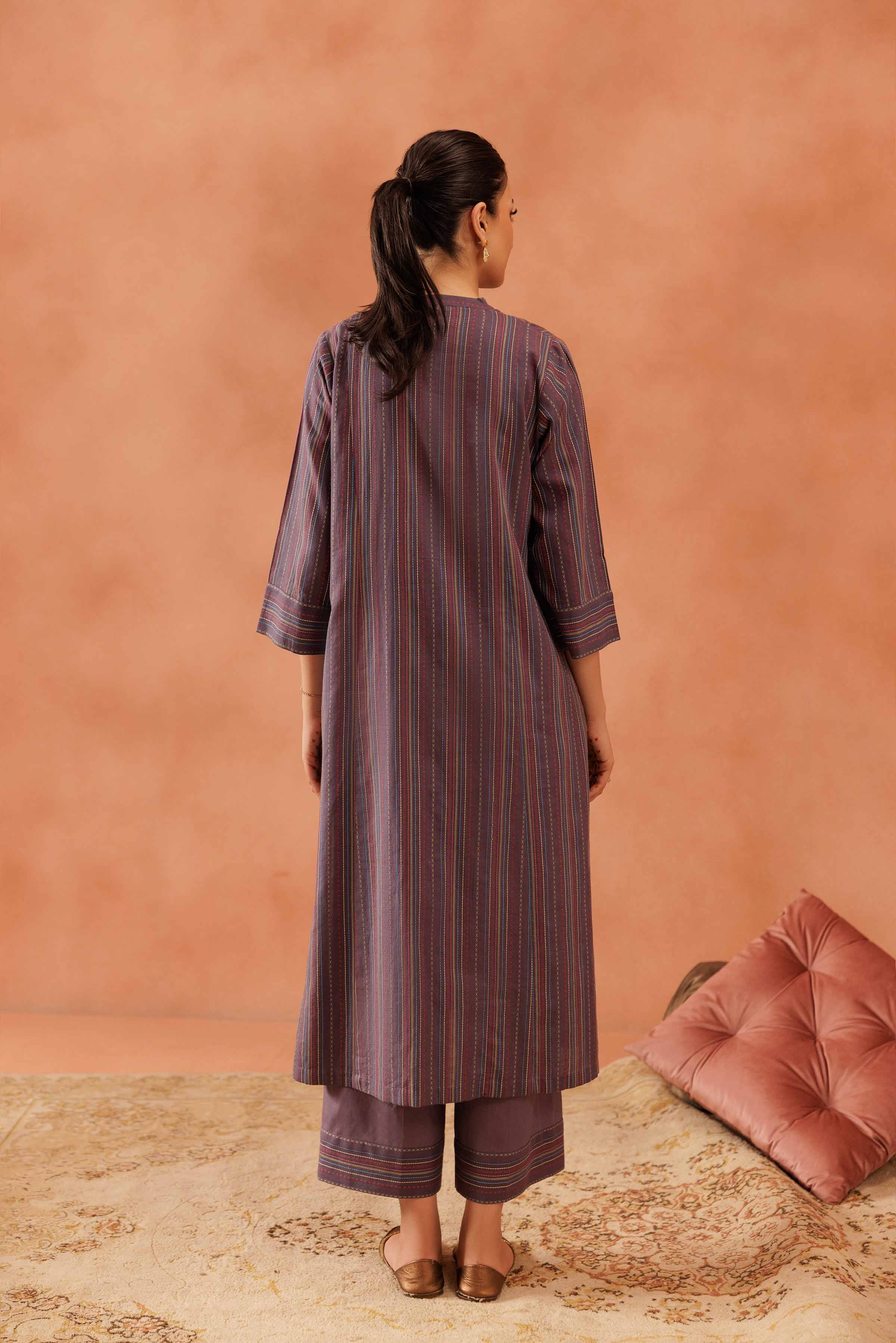 NishatUAE - Purple Solid 2-piece Ready To Wear Dress