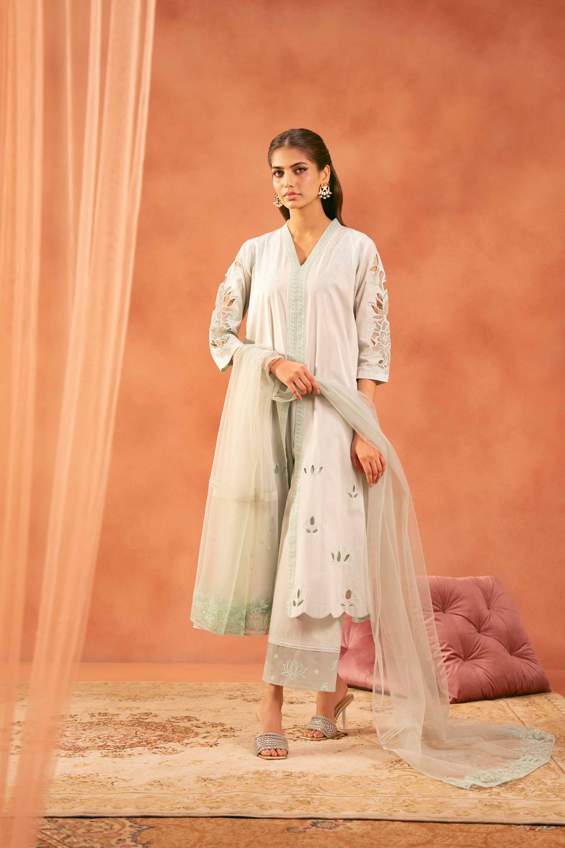 3 Piece - Embroidered Suit - KFE25-136