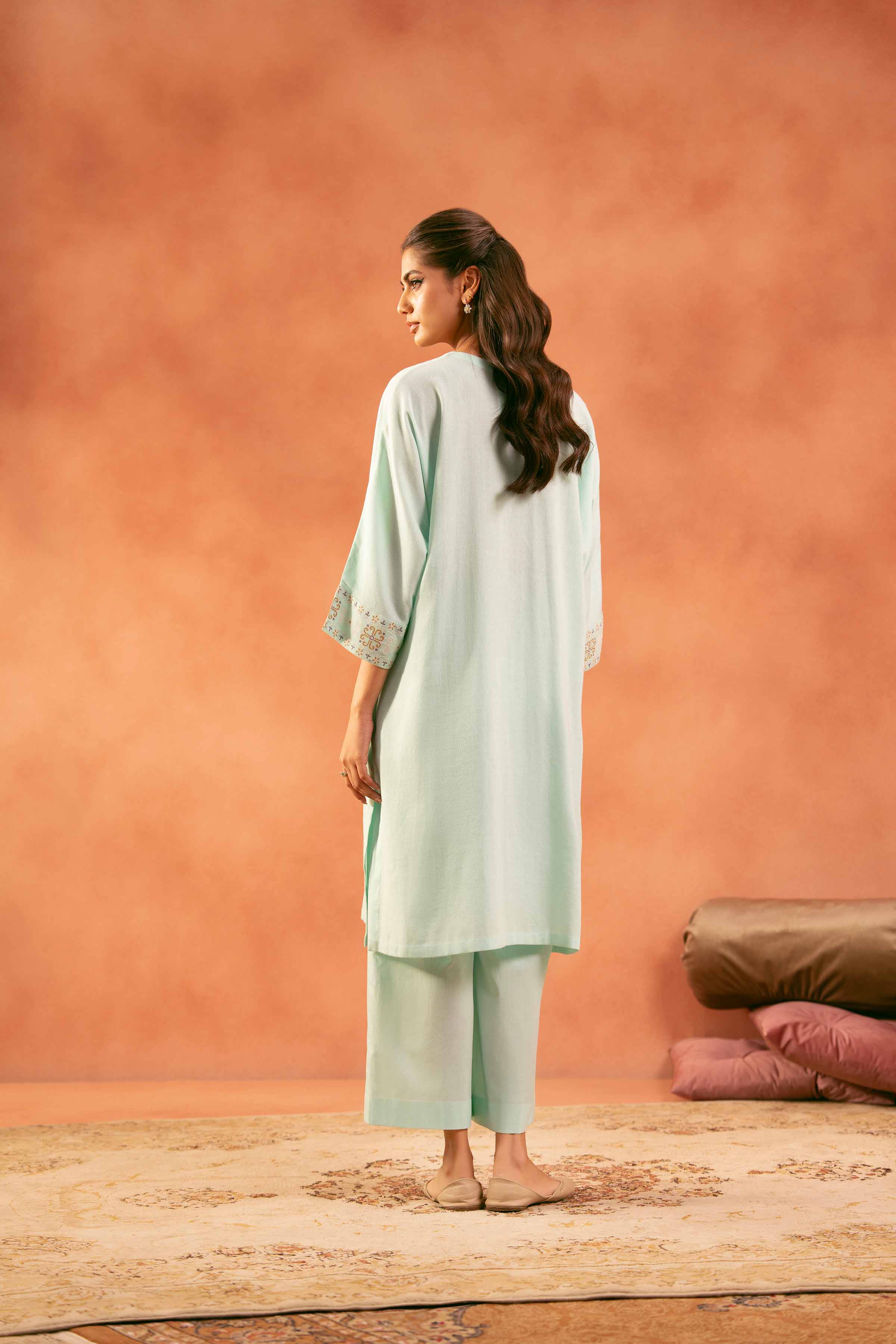 NishatUAE - Ferozi Embroidered 2-piece Ready To Wear Dress