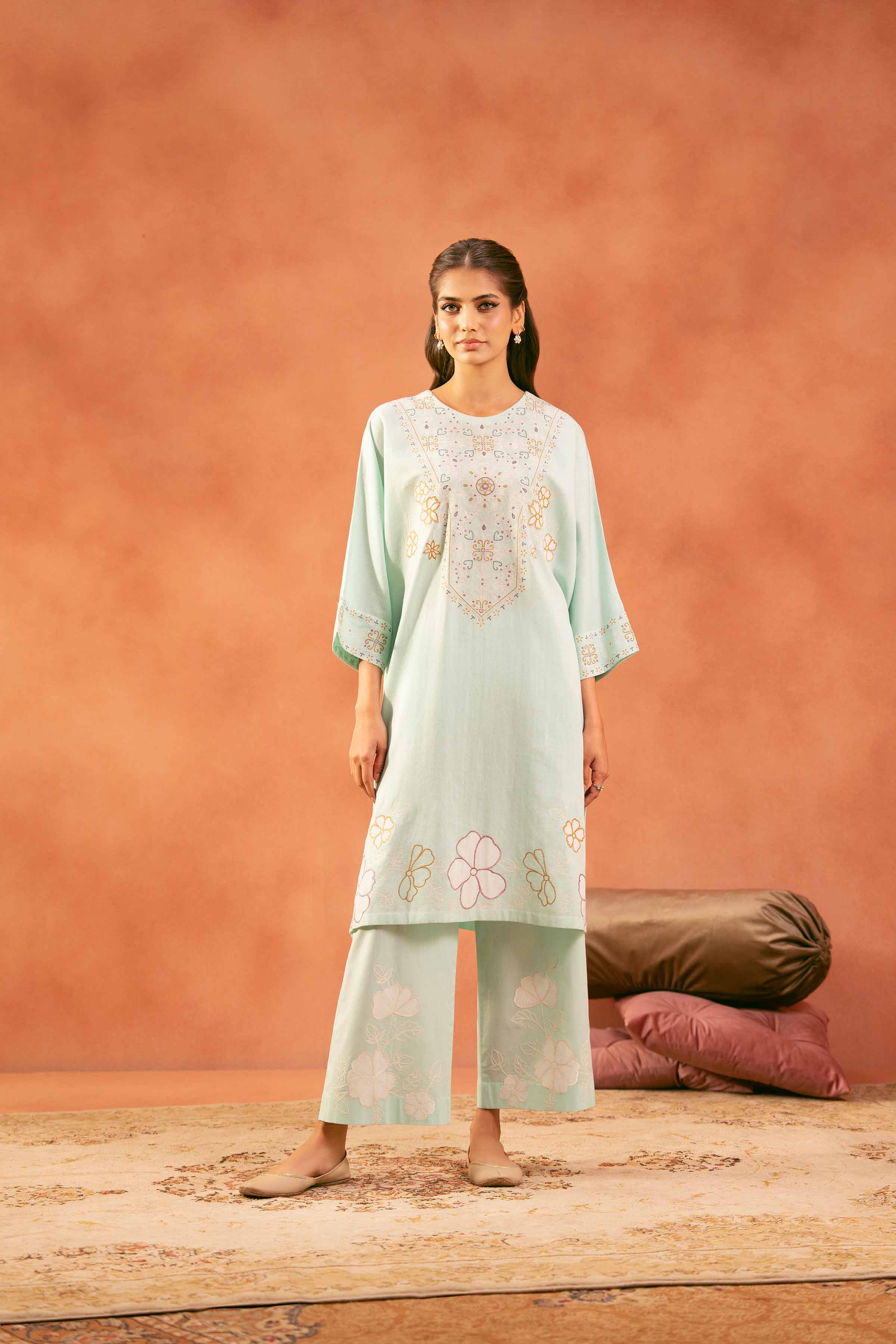 NishatUAE - Ferozi Embroidered 2-piece Ready To Wear Dress