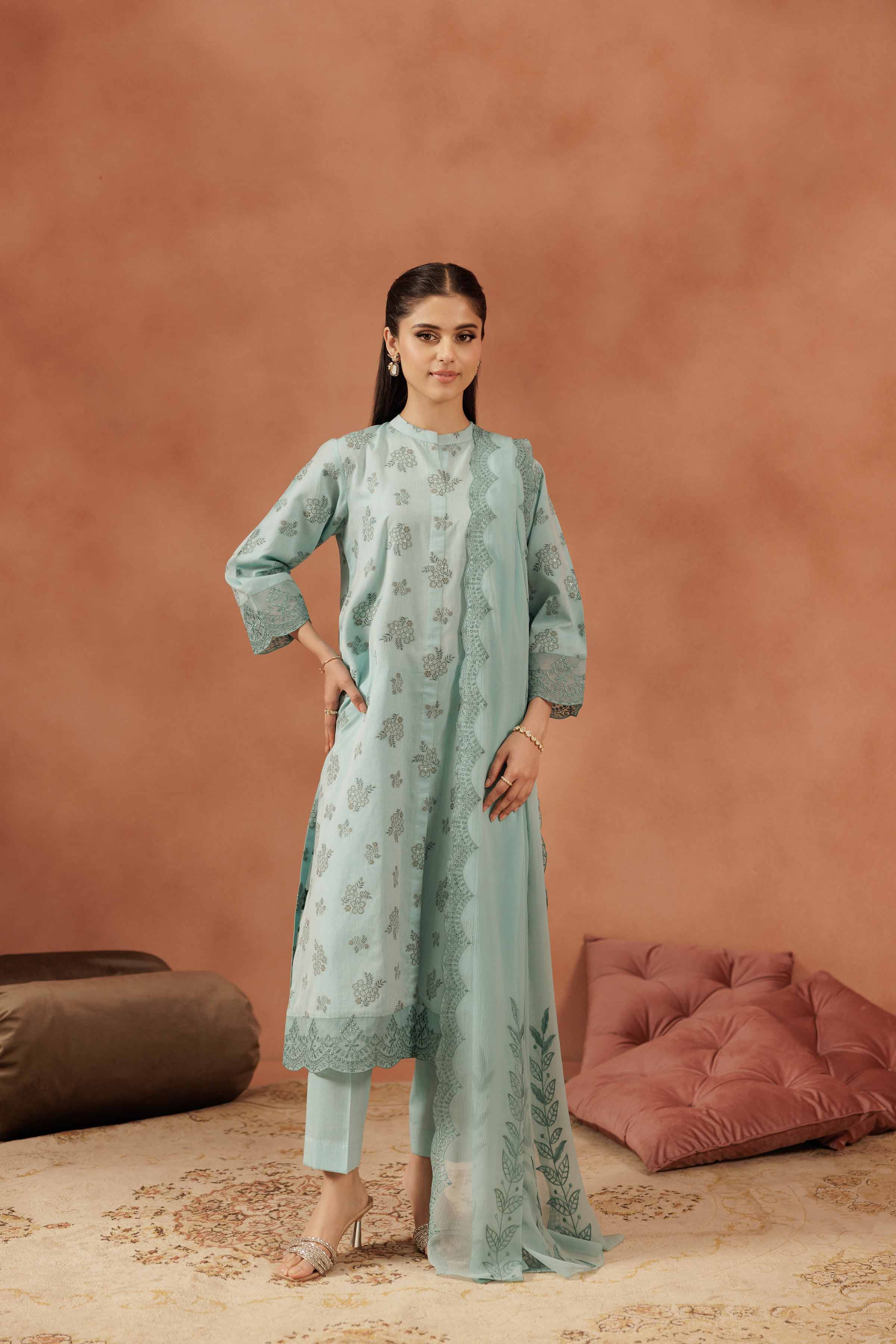 3 Piece - Embroidered Suit - KFE25-159