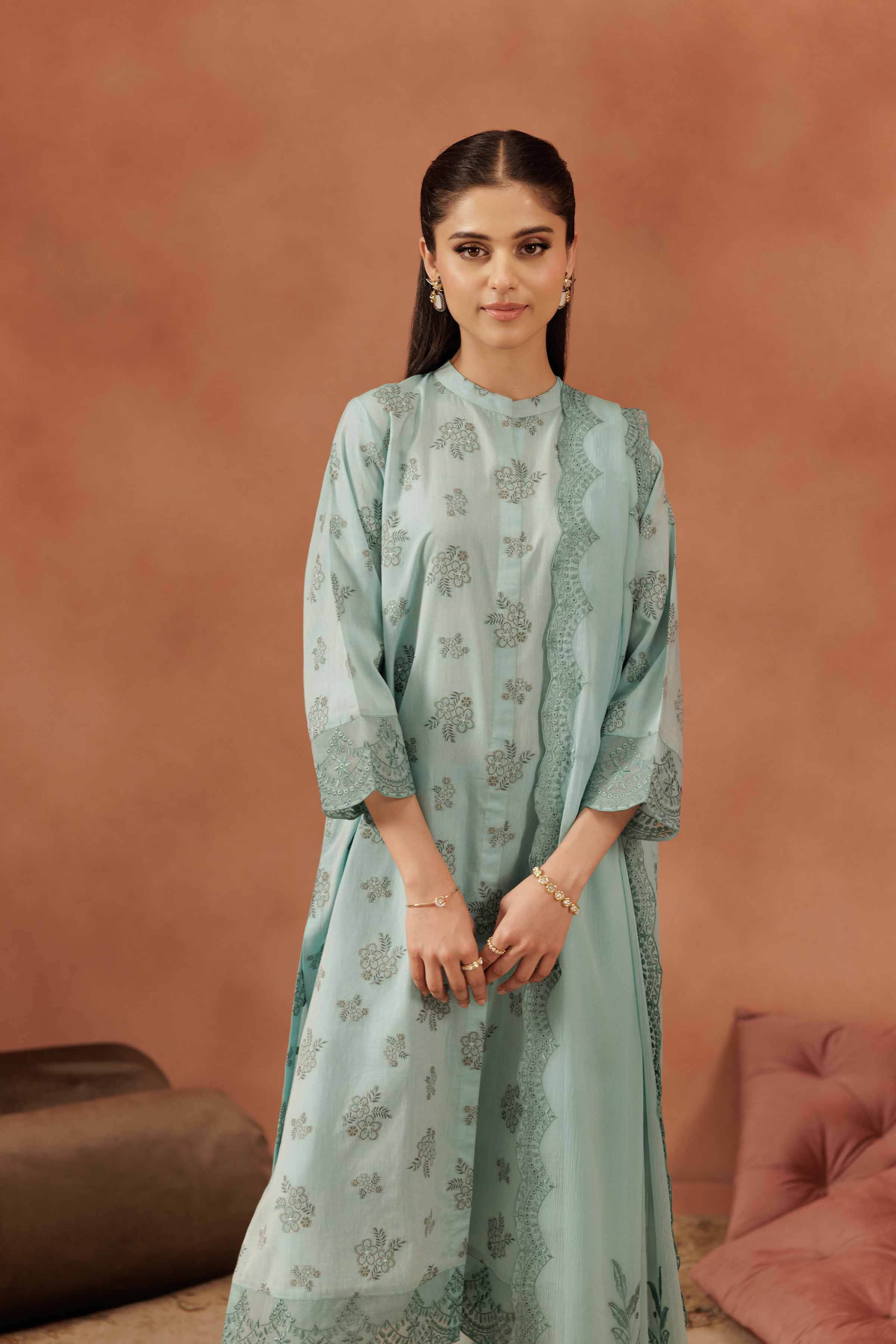 3 Piece - Embroidered Suit - KFE25-159