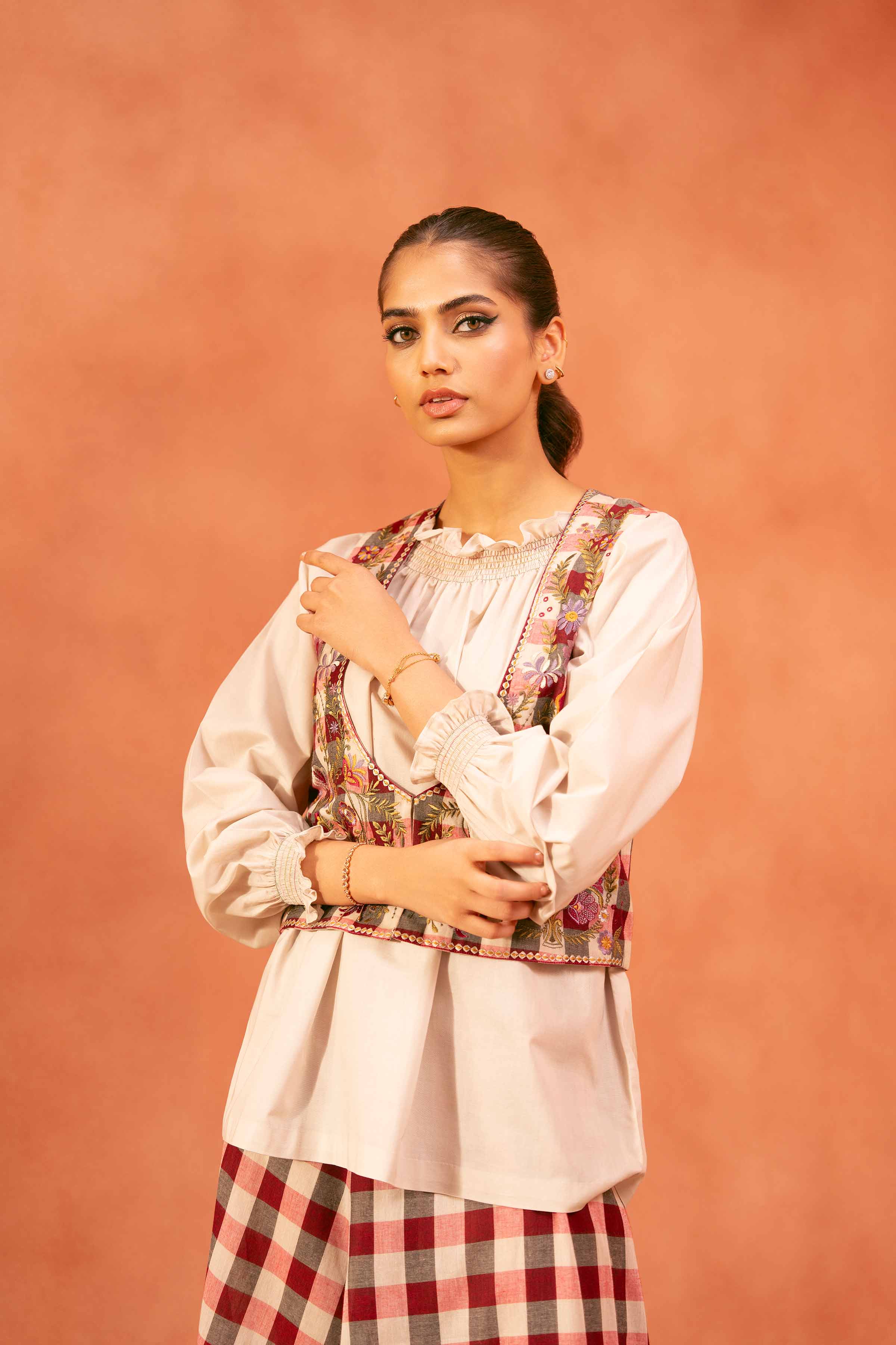 3 Piece - Printed Embroidered Suit - KFE25-170