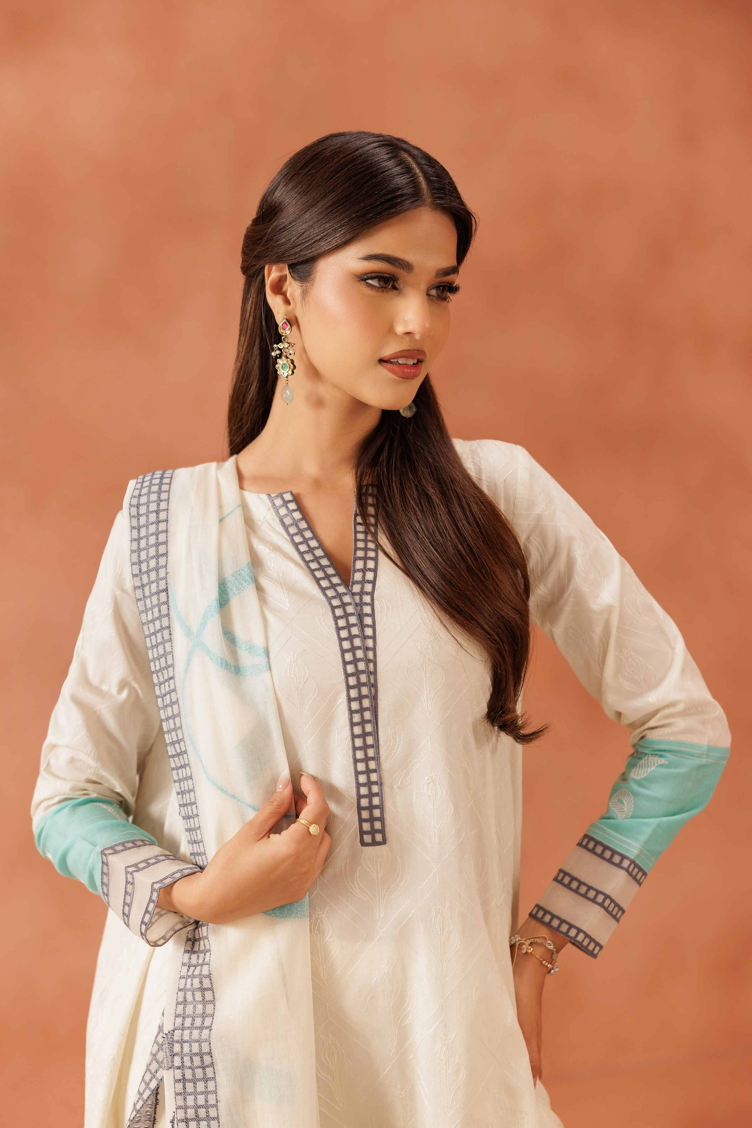 3 Piece - Embroidered Suit - KFE25-67