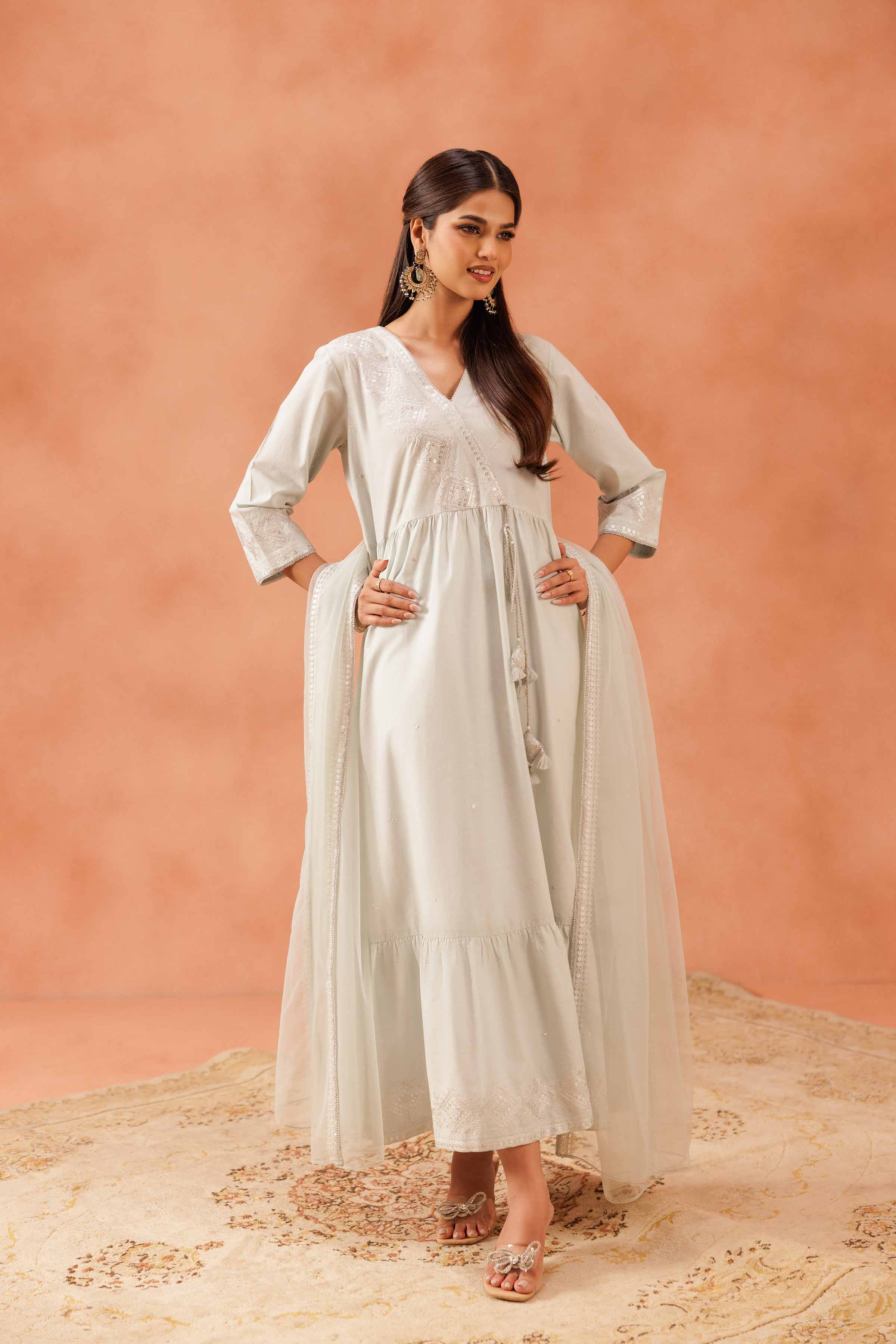 2 Piece - Embroidered Suit - KFE25-68