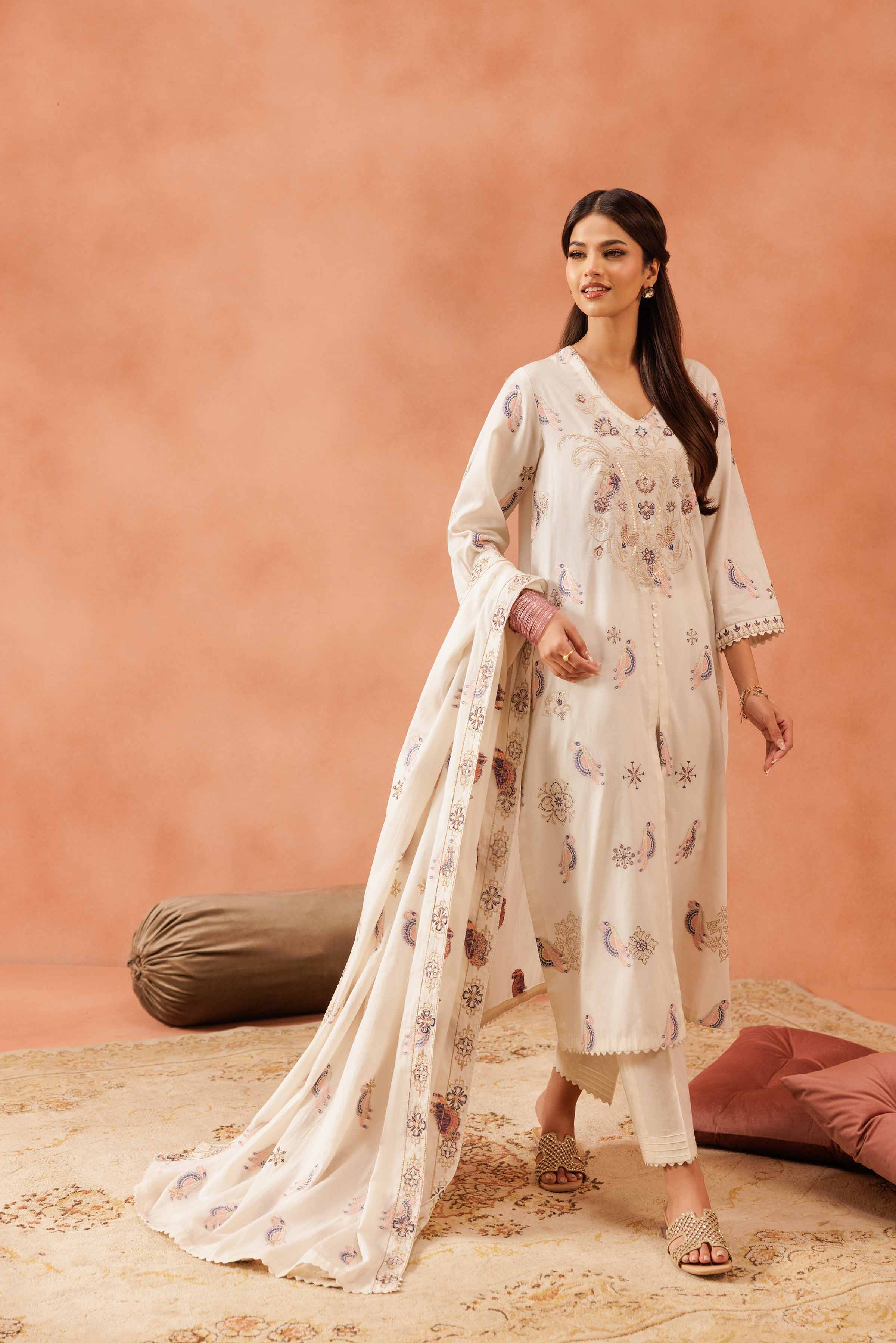 3 Piece - Embroidered Suit - KFE25-74