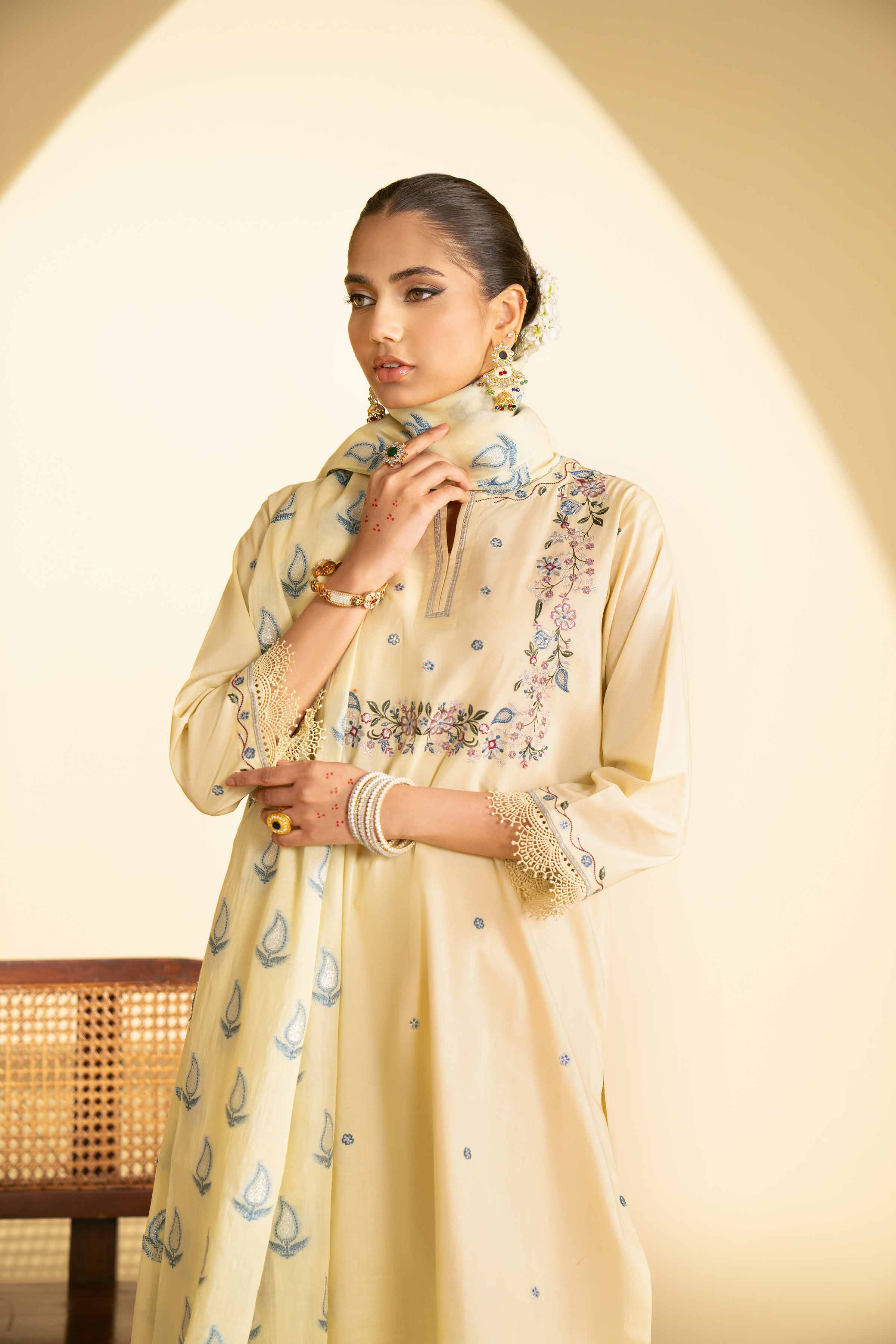 3 Piece -Embroidered Suit - KFE25-76