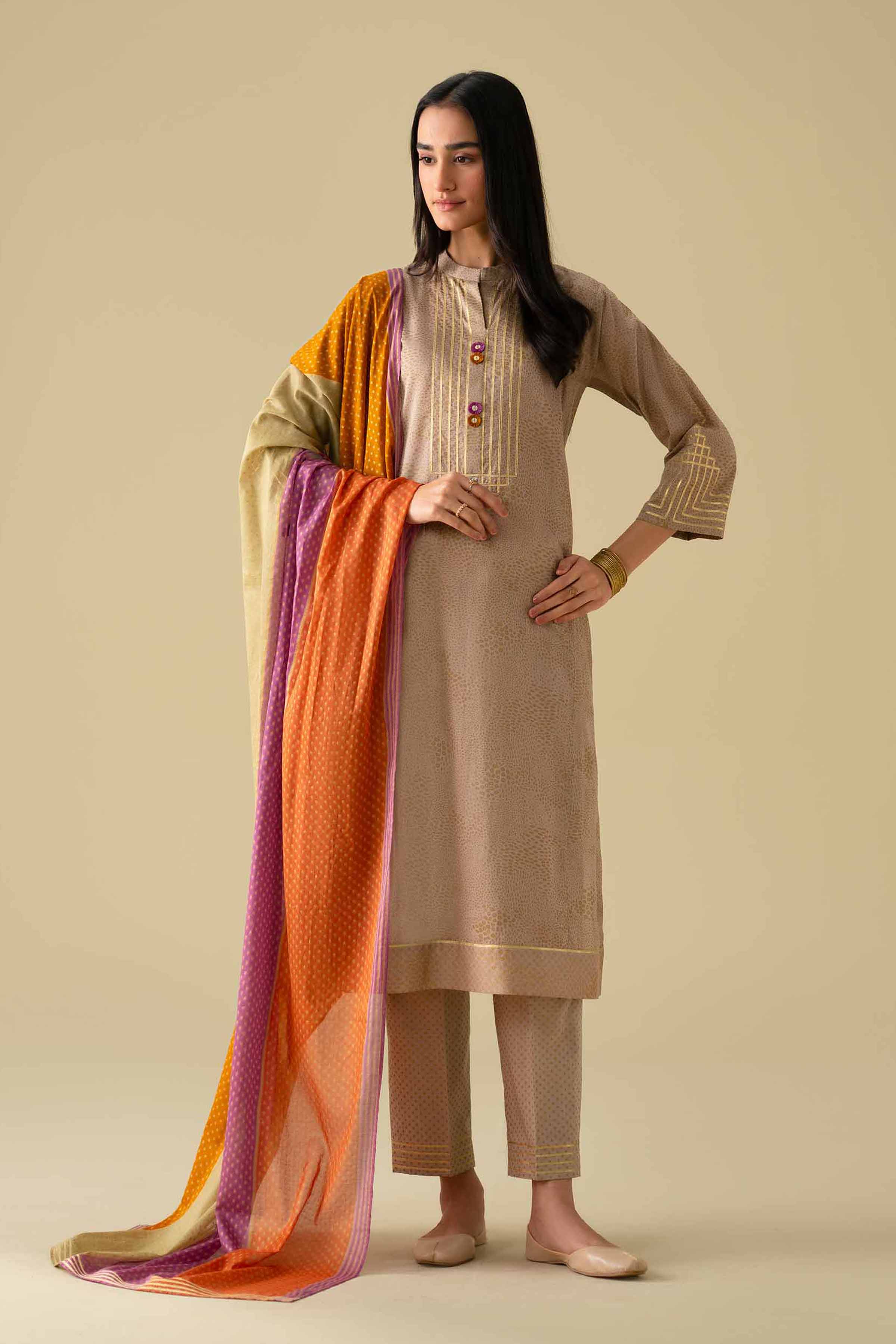 3 Piece - Embroidered Suit - KFE26-116