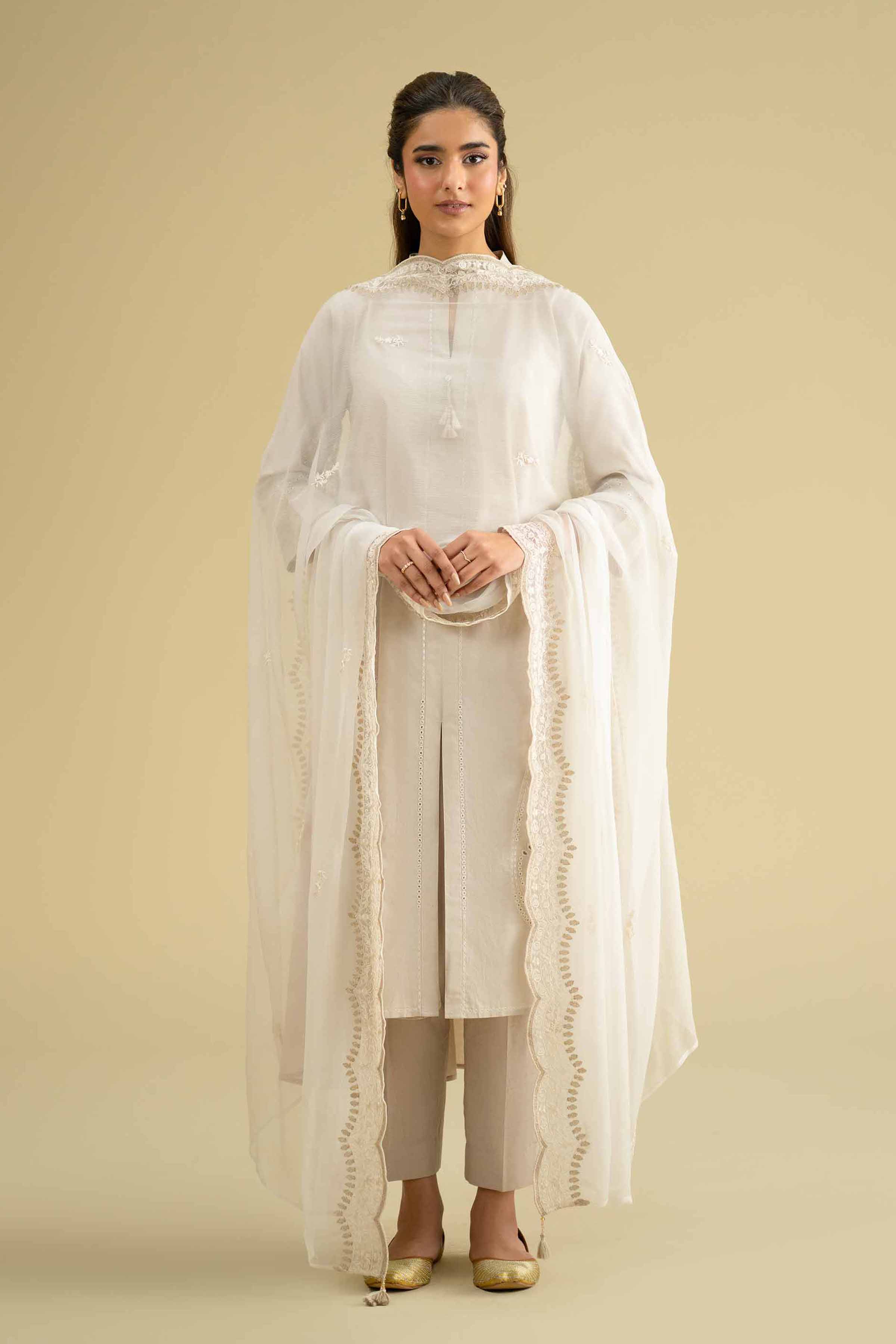 Embroidered Dupatta - KFE26-122