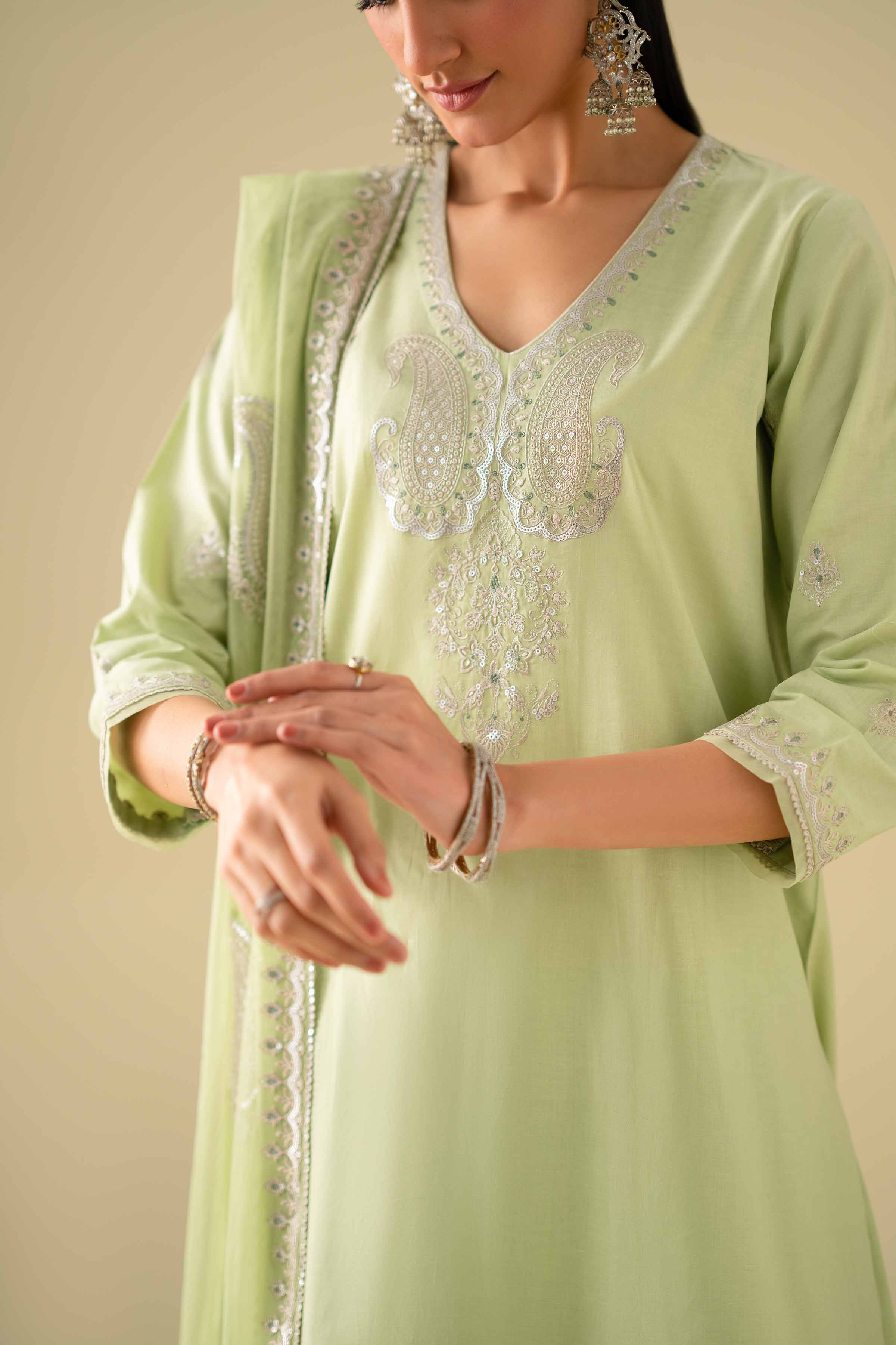 3 Piece - Embroidered Suit - KFE26-132