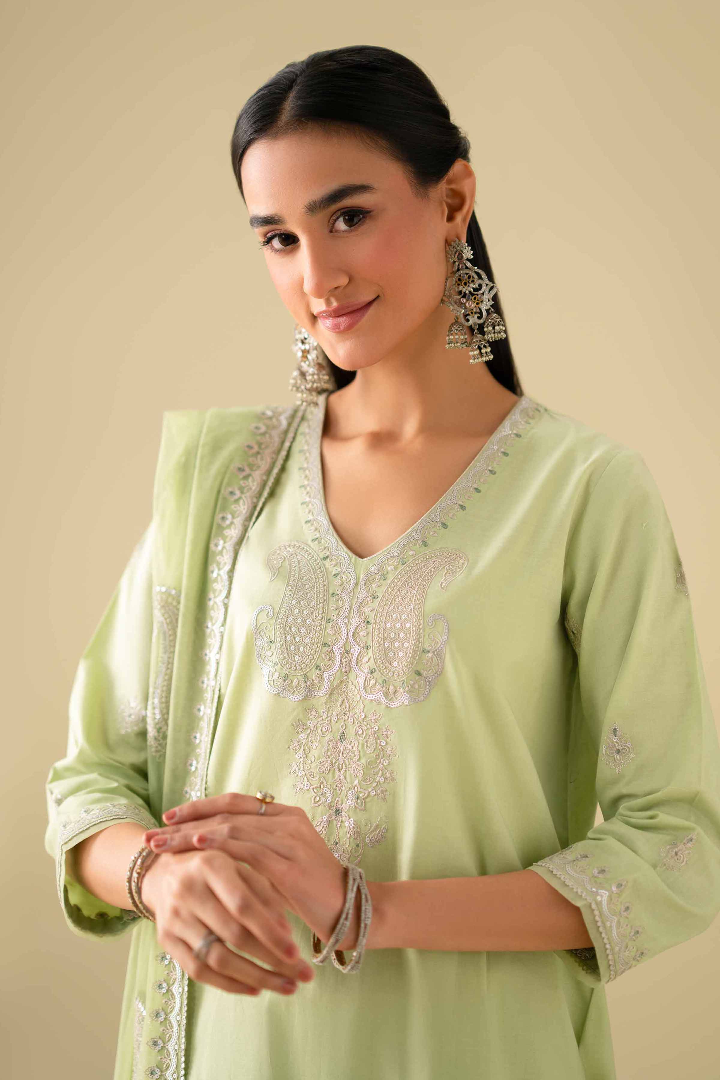 3 Piece - Embroidered Suit - KFE26-132