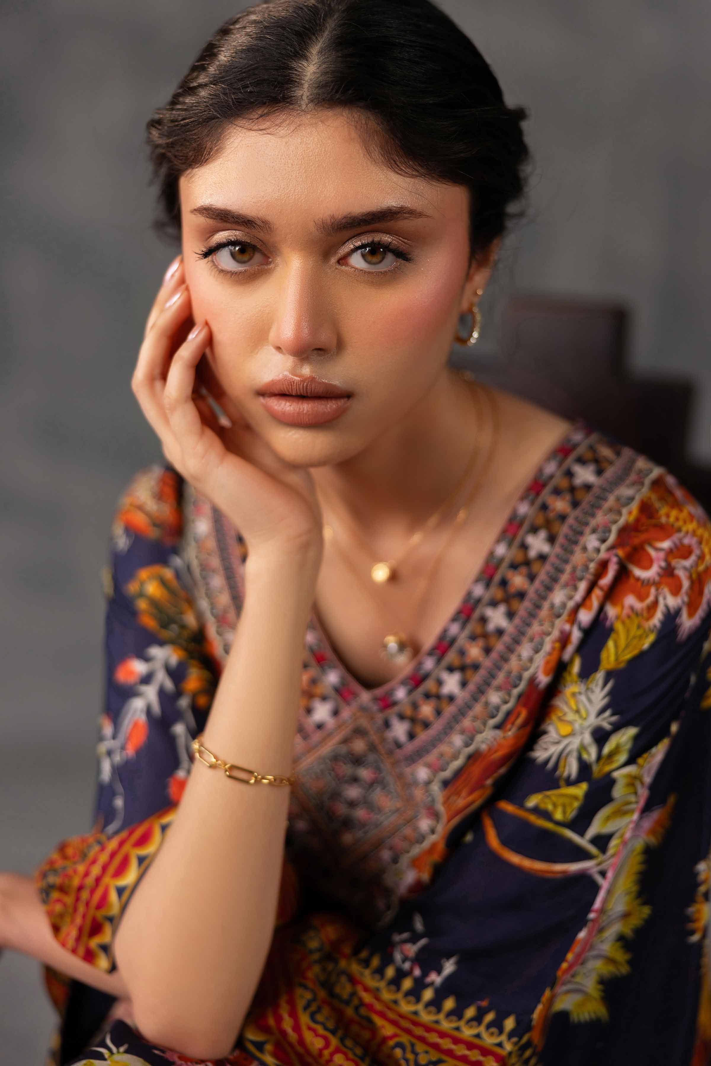 Printed Embroidered Kaftan - KFE26-134