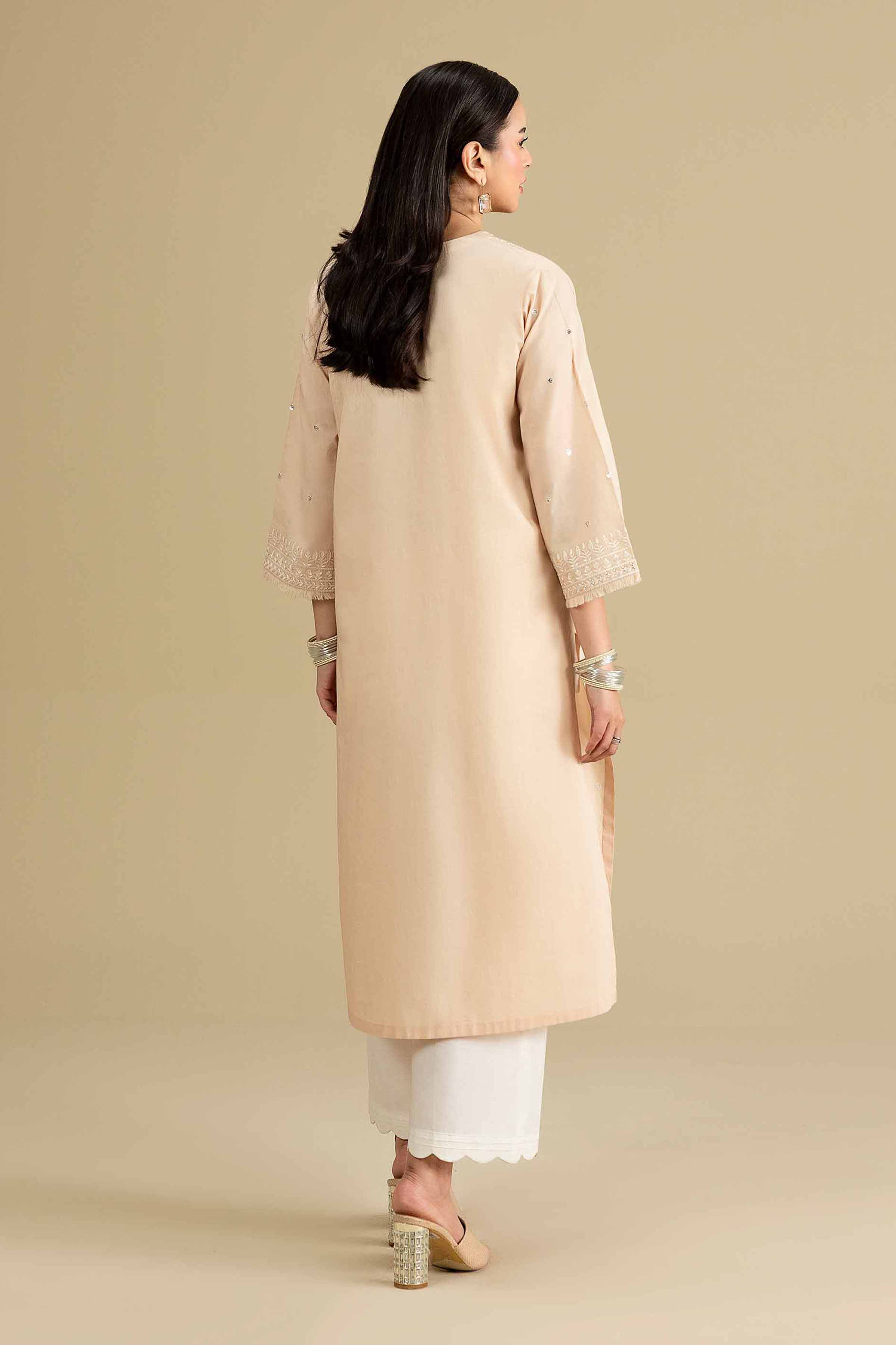 Embroidered Shirt - KFE26-139 Beige Lawn 1PC Embroidered READY TO WEAR