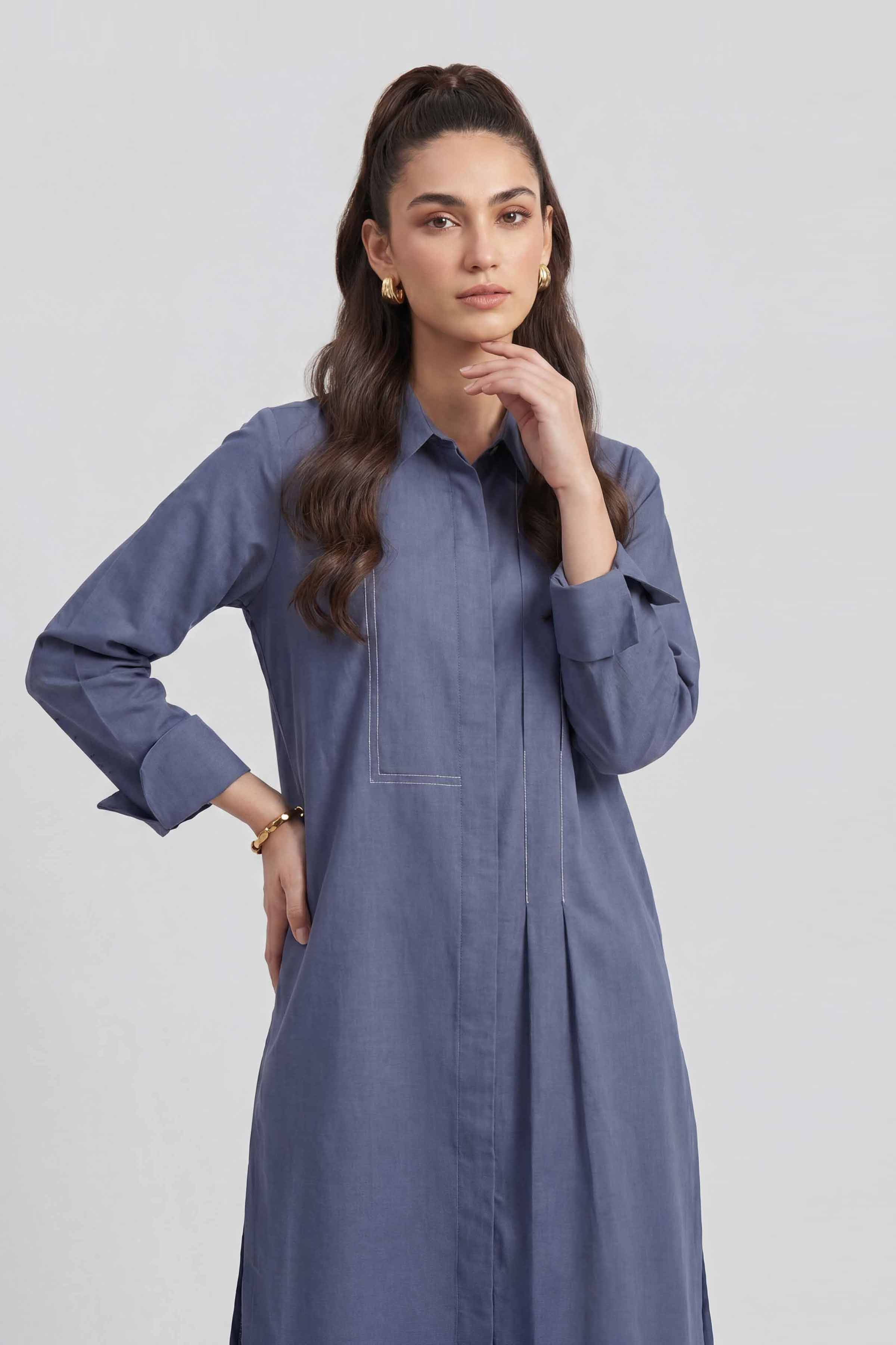 2 Piece - Solid Suit - KFE26-151 Blue Yarn Dyed 2PC Solids READY TO WEAR