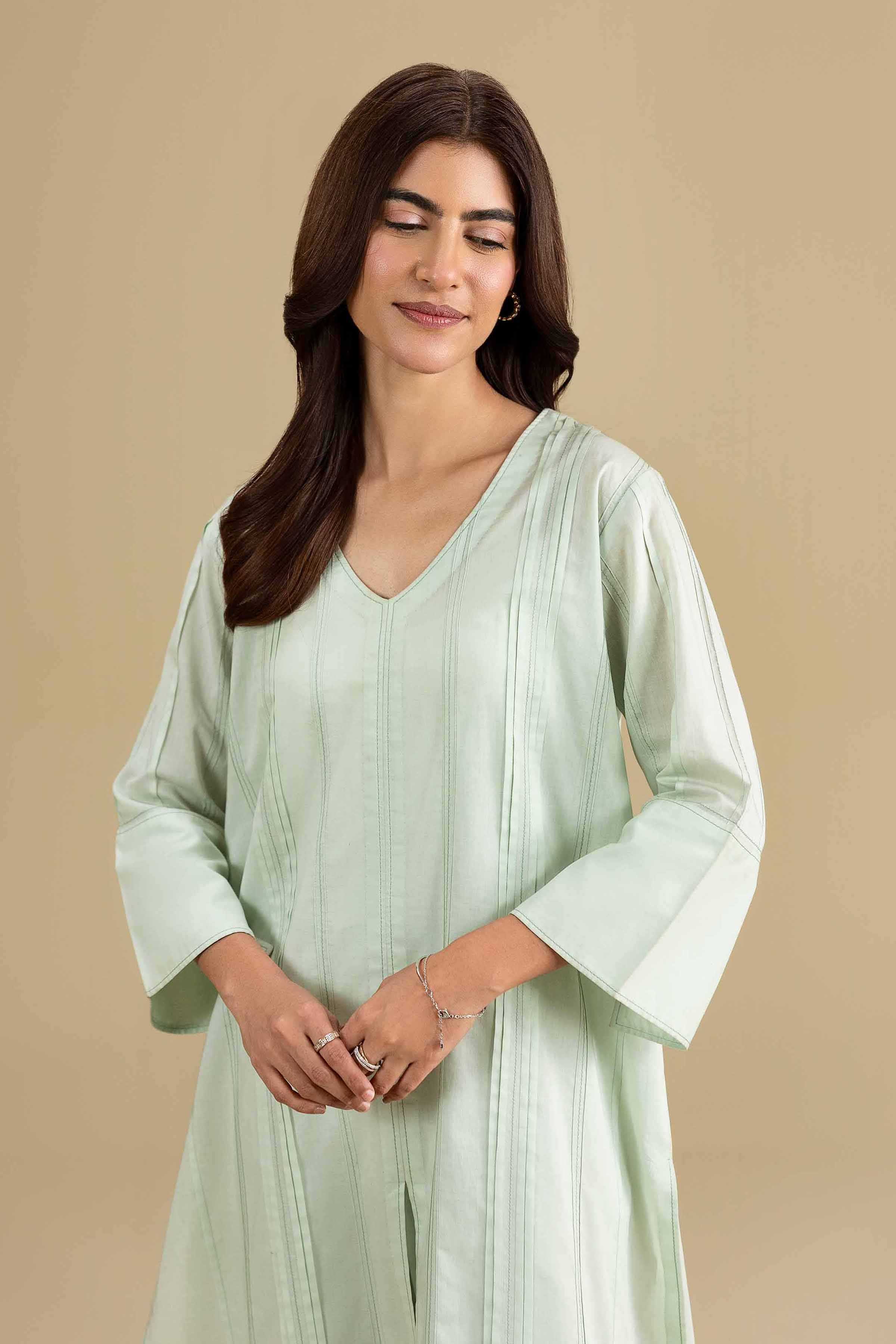 2 Piece - Solid Suit - KFE26-155 Green Cambric 2PC Solids READY TO WEAR
