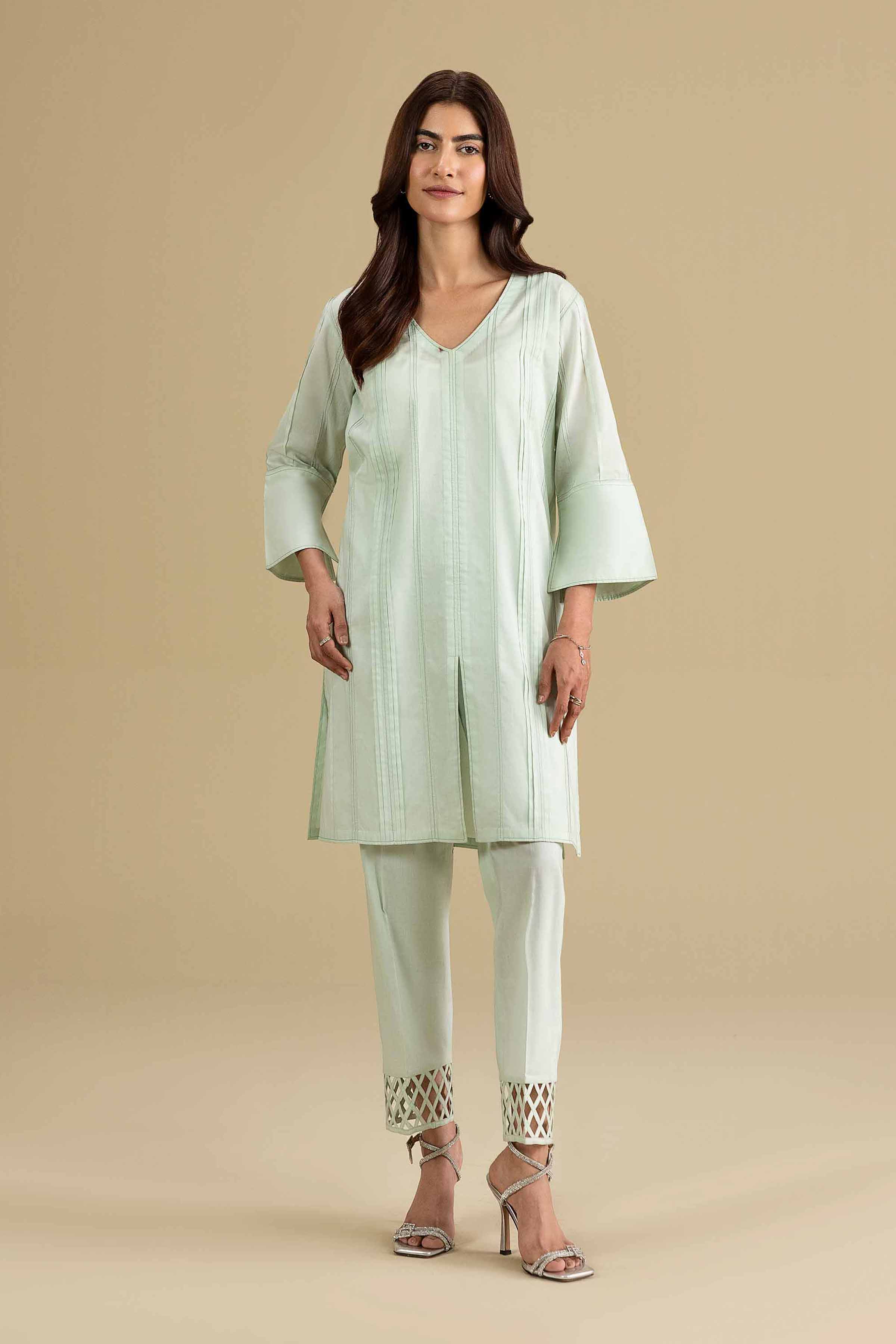 2 Piece - Solid Suit - KFE26-155 Green Cambric 2PC Solids READY TO WEAR