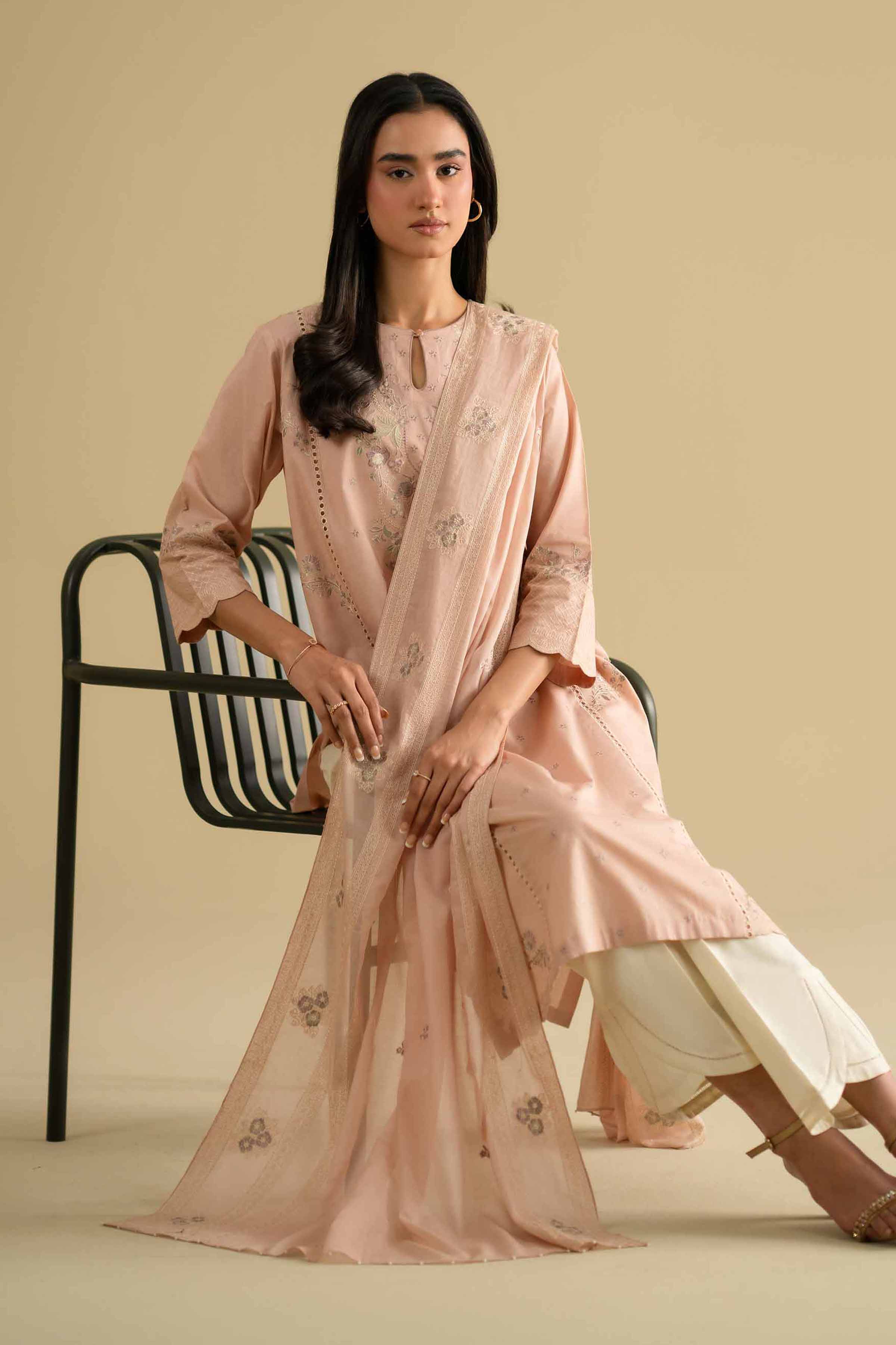 2 Piece - Embroidered Suit - KFE26-16