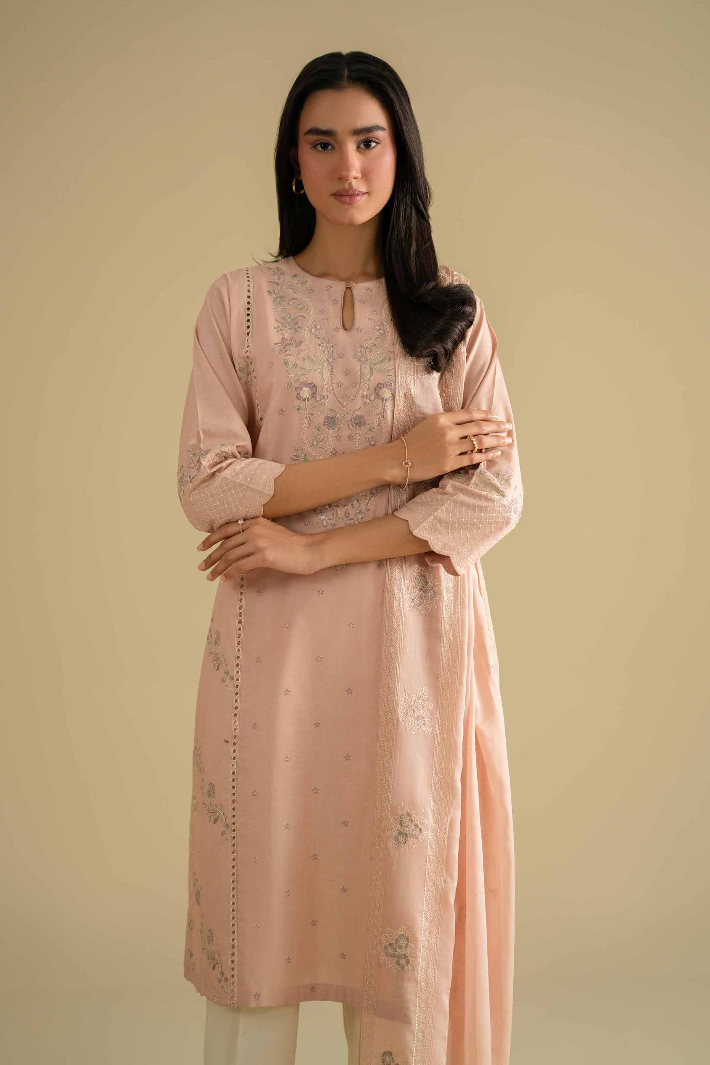 2 Piece - Embroidered Suit - KFE26-16