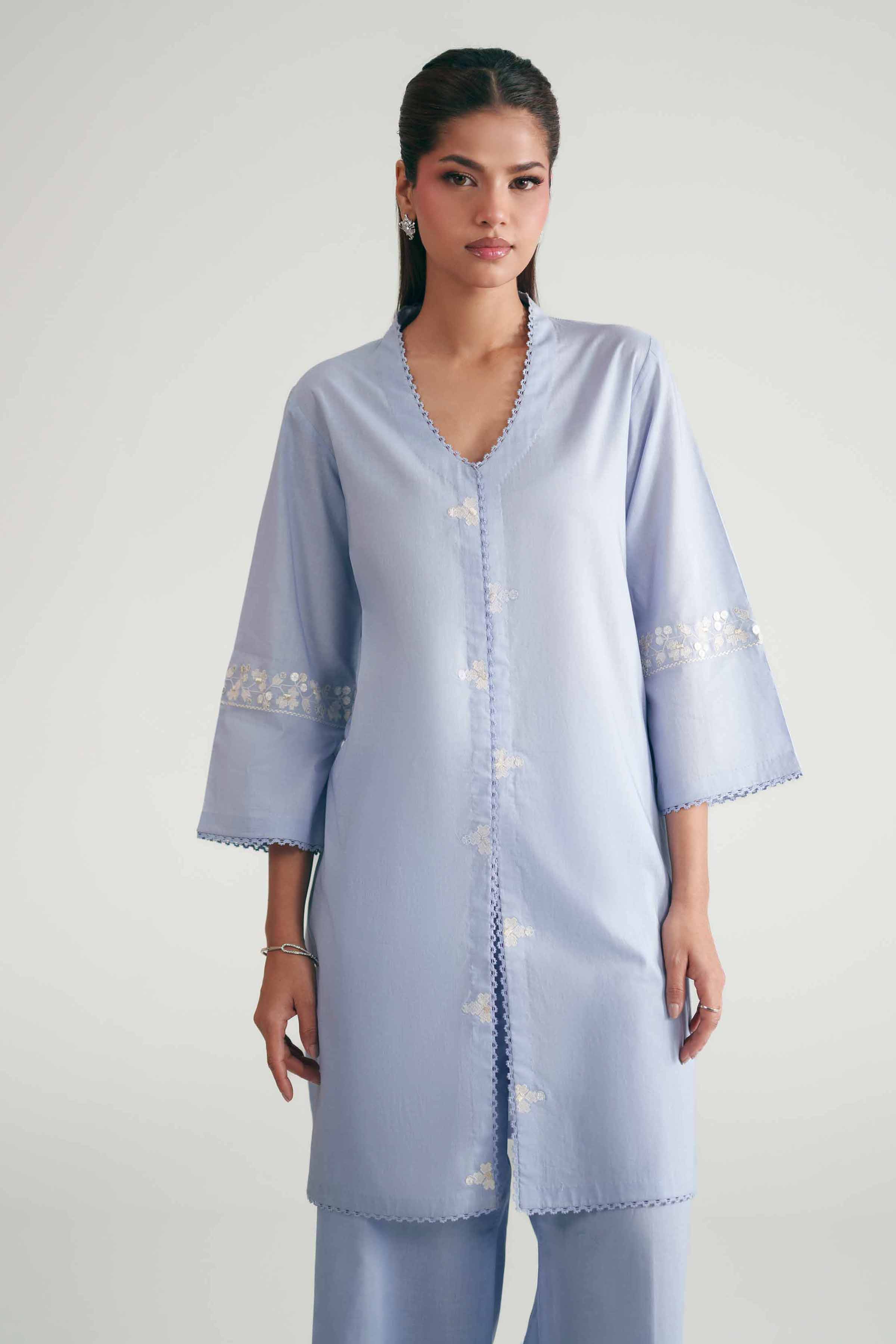 2 Piece - Embroidered Suit - KFE26-174