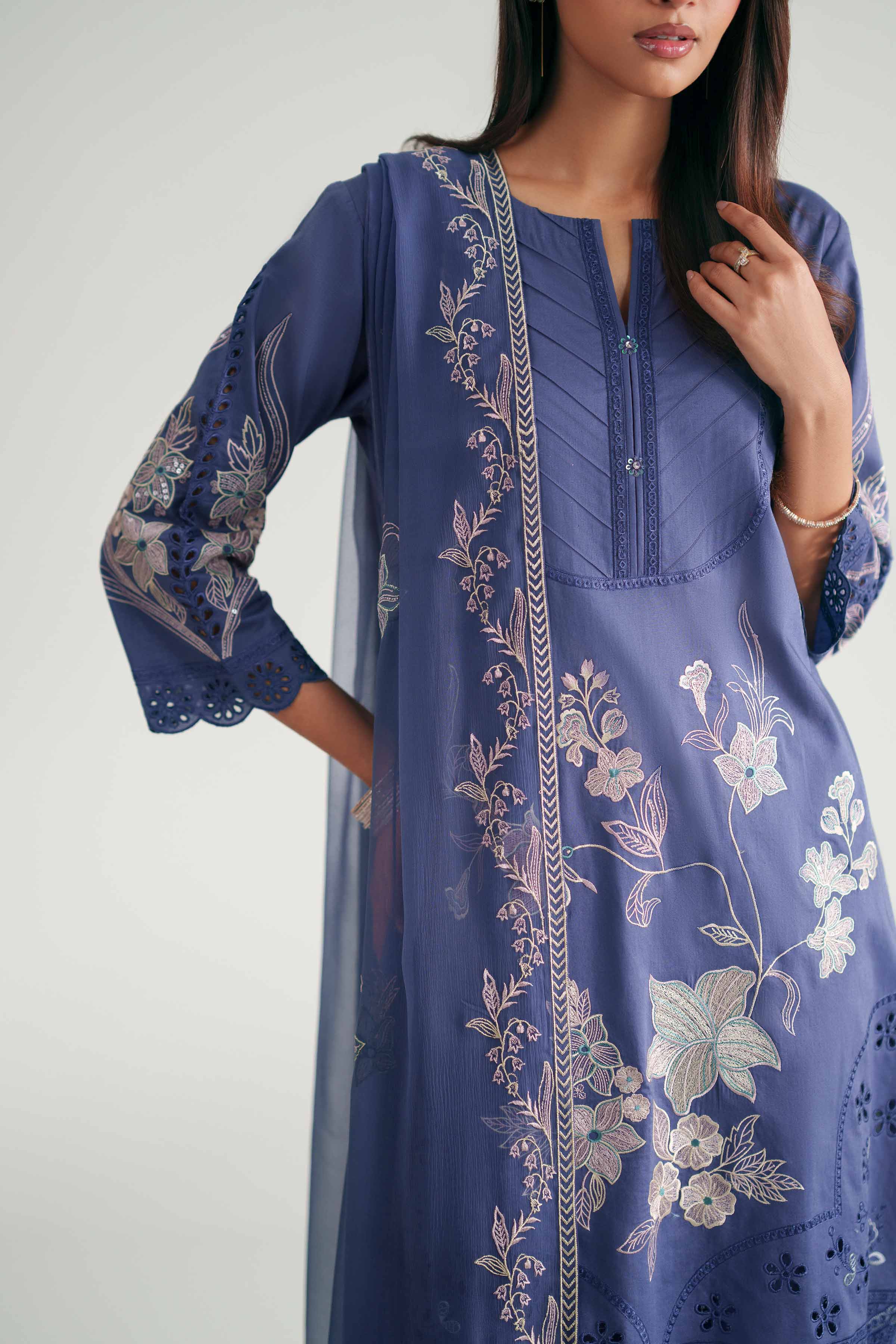 3 Piece - Embroidered Suit - KFE26-186