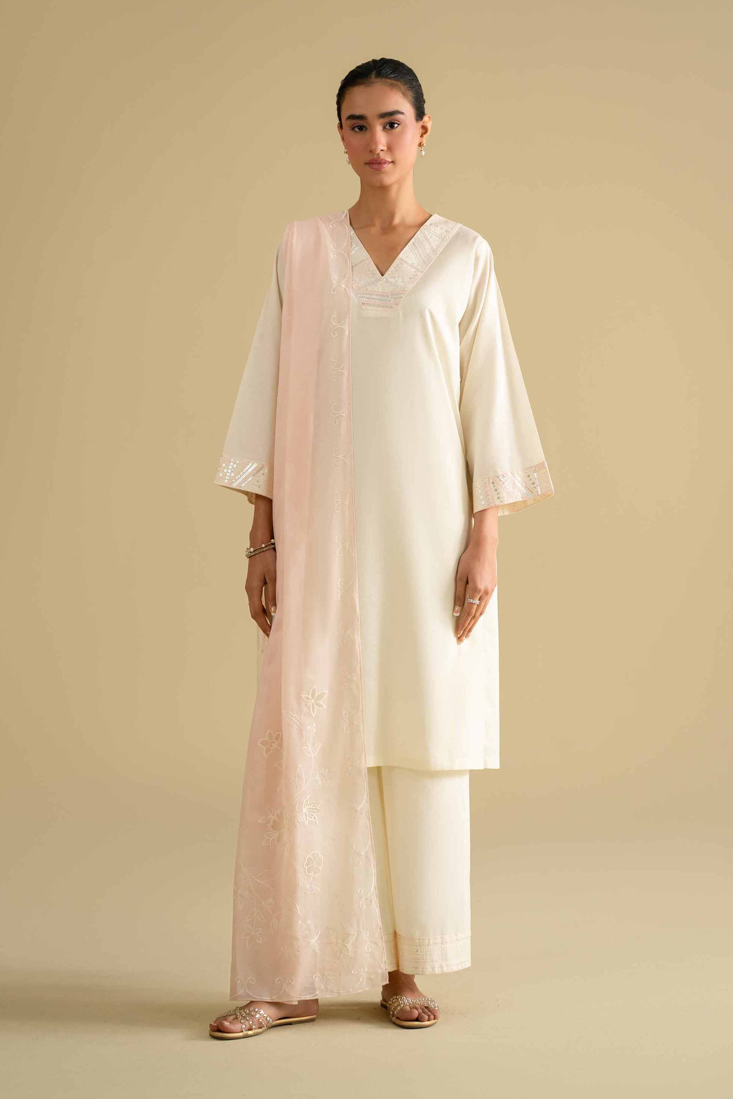 2 Piece - Embroidered Suit - KFE26-19