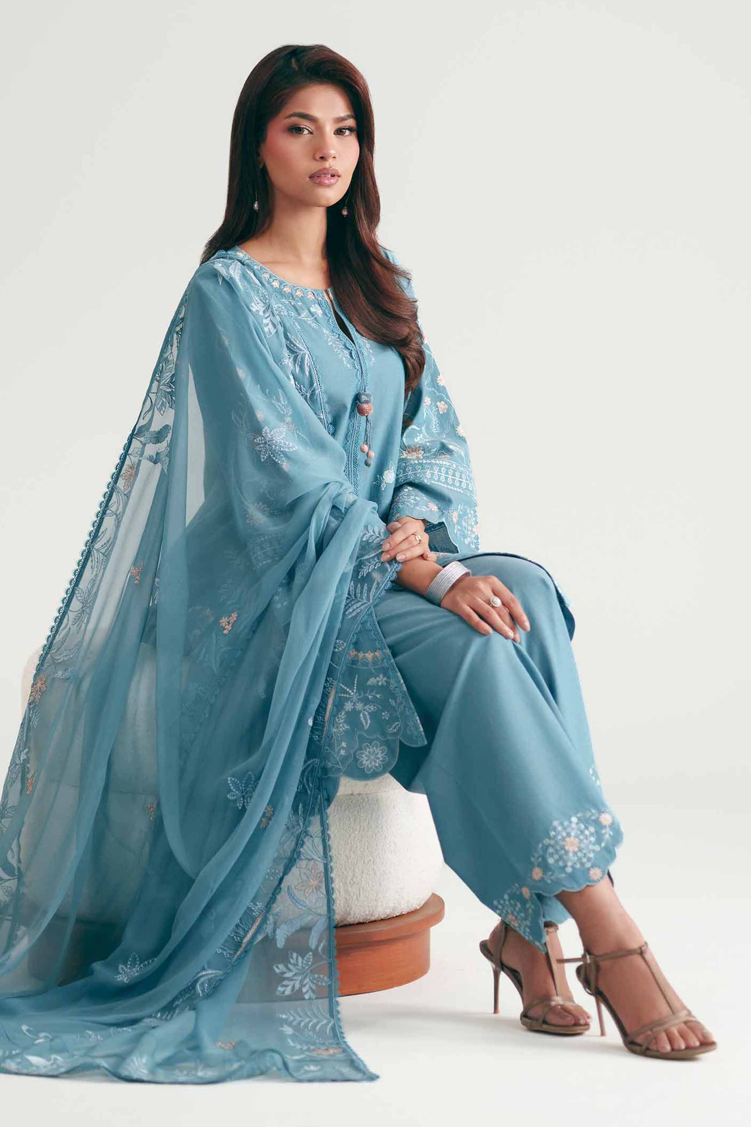 3 Piece - Embroidered Suit - KFE26-218