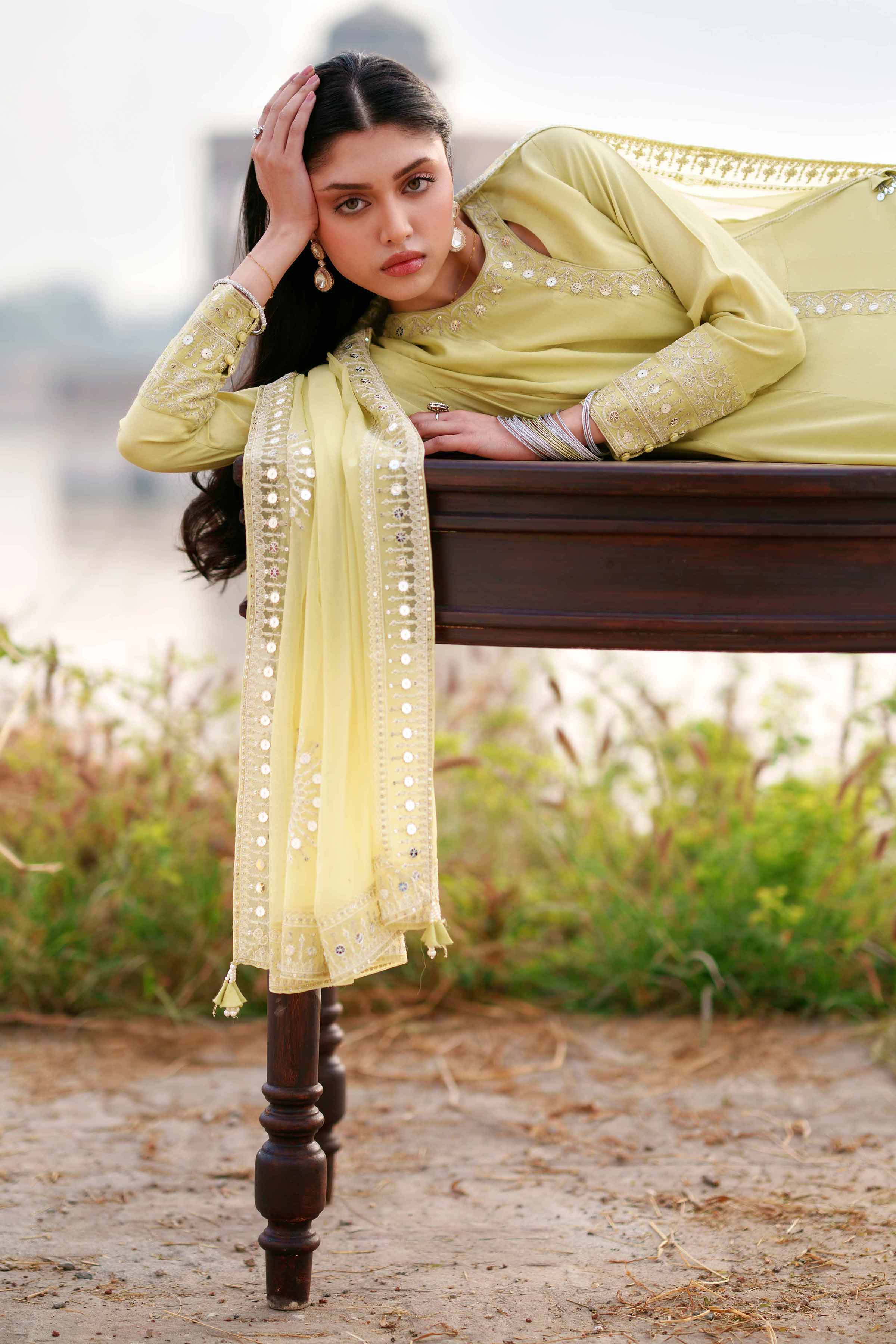 2 Piece - Embroidered Suit - KFE26-25