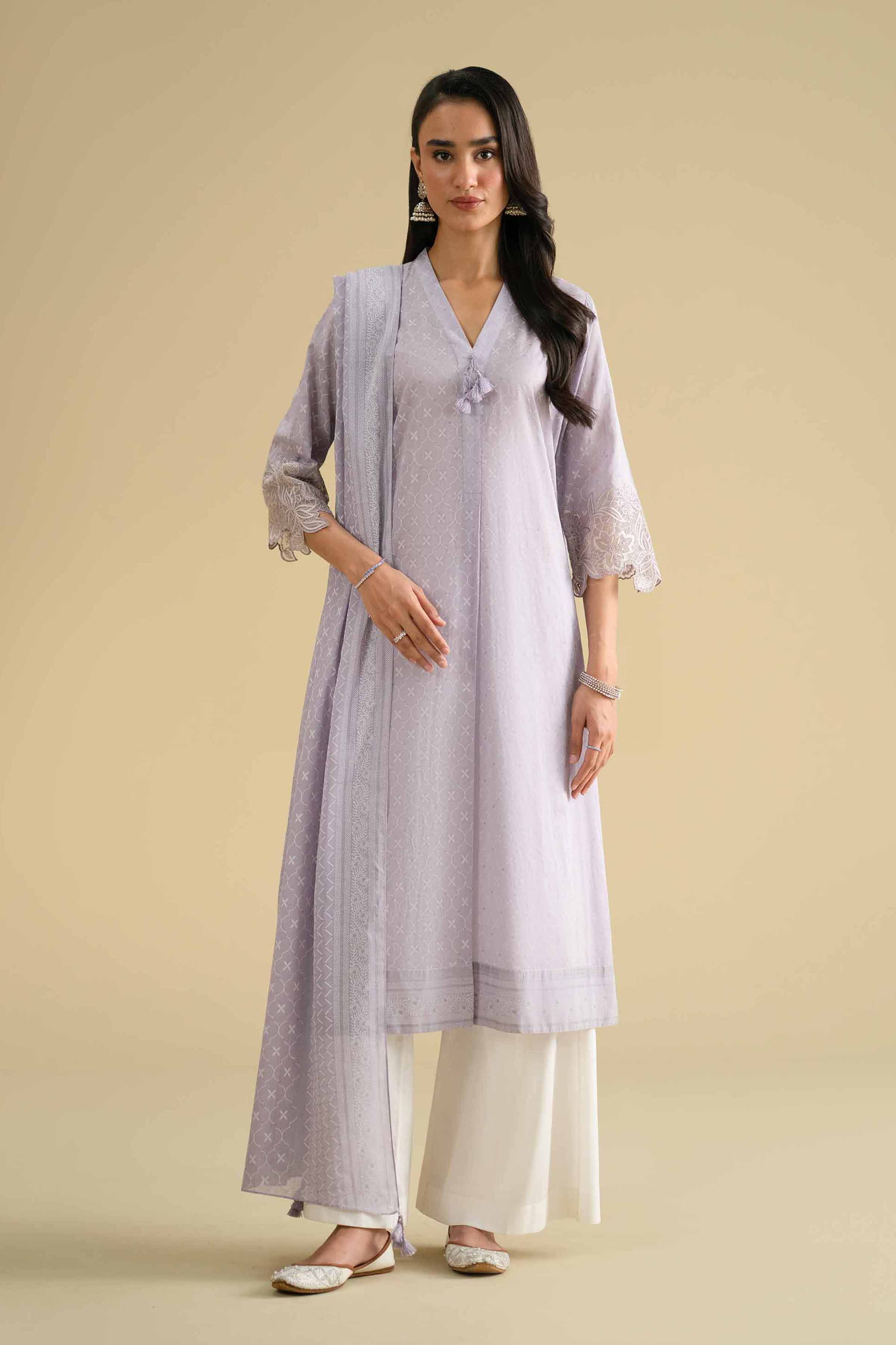2 Piece - Printed Embroidered Suit - KFE26-28