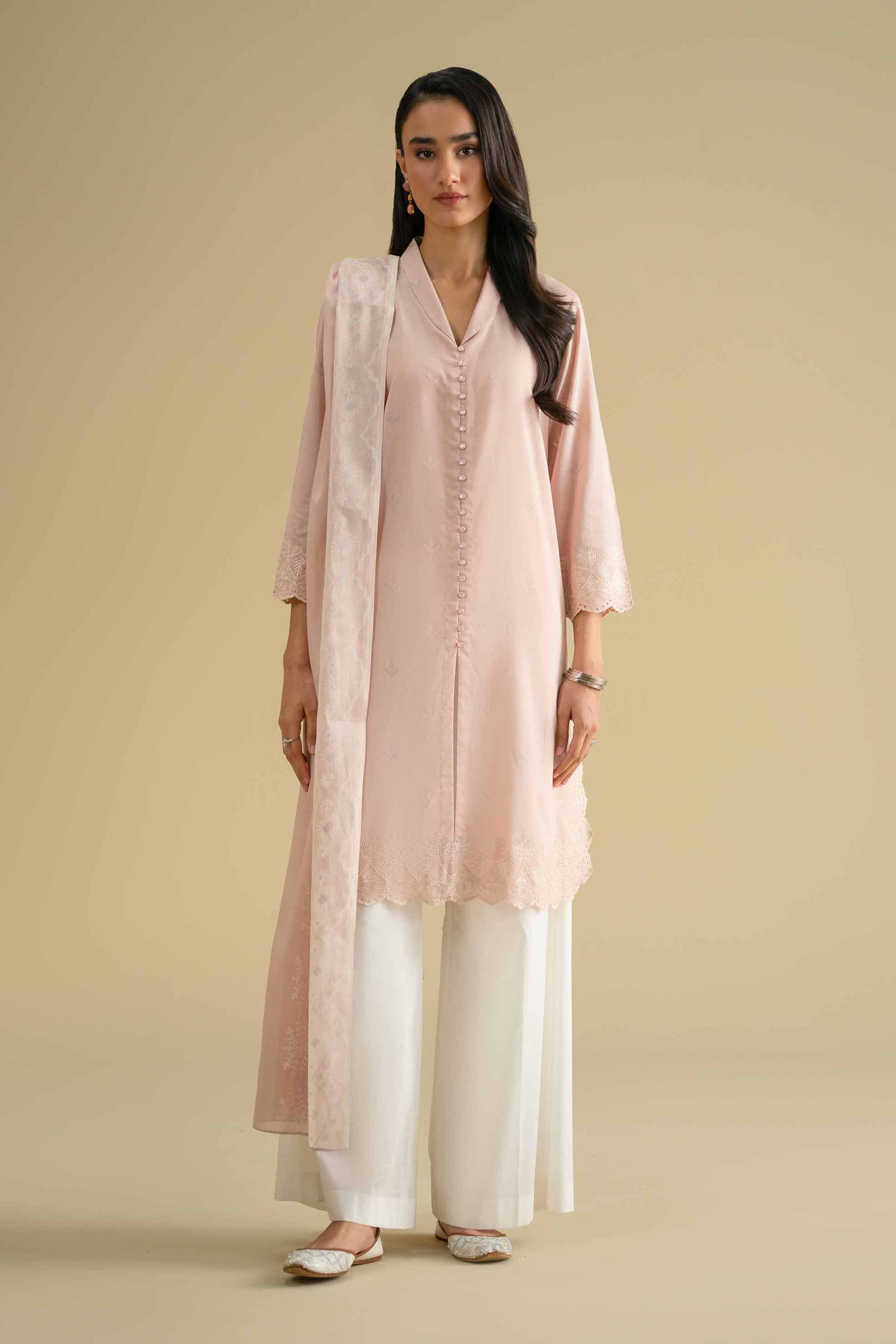 2 Piece - Printed Embroidered Suit - KFE26-29