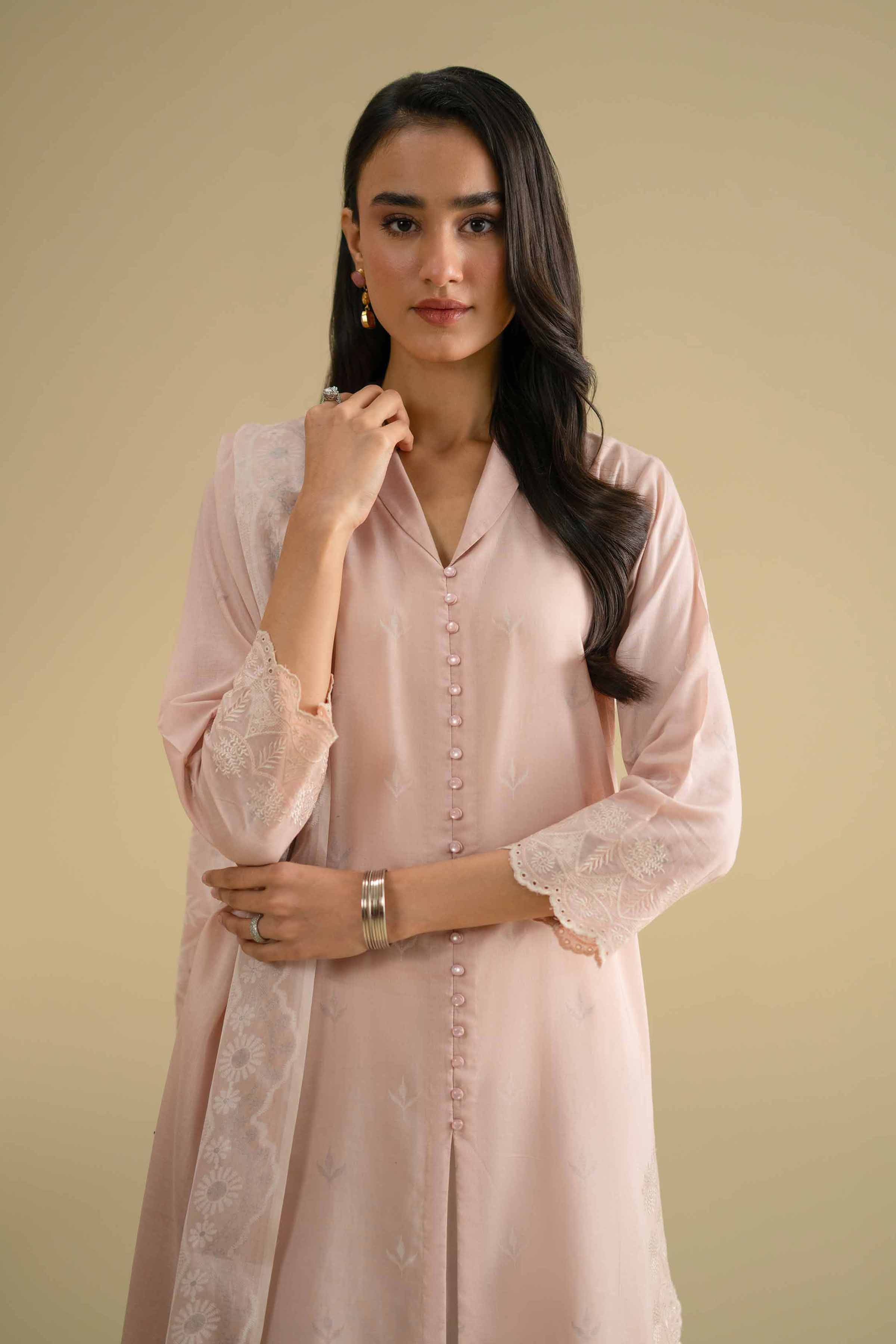 2 Piece - Printed Embroidered Suit - KFE26-29 Pink Lawn 2PC Embroidered LUXURY