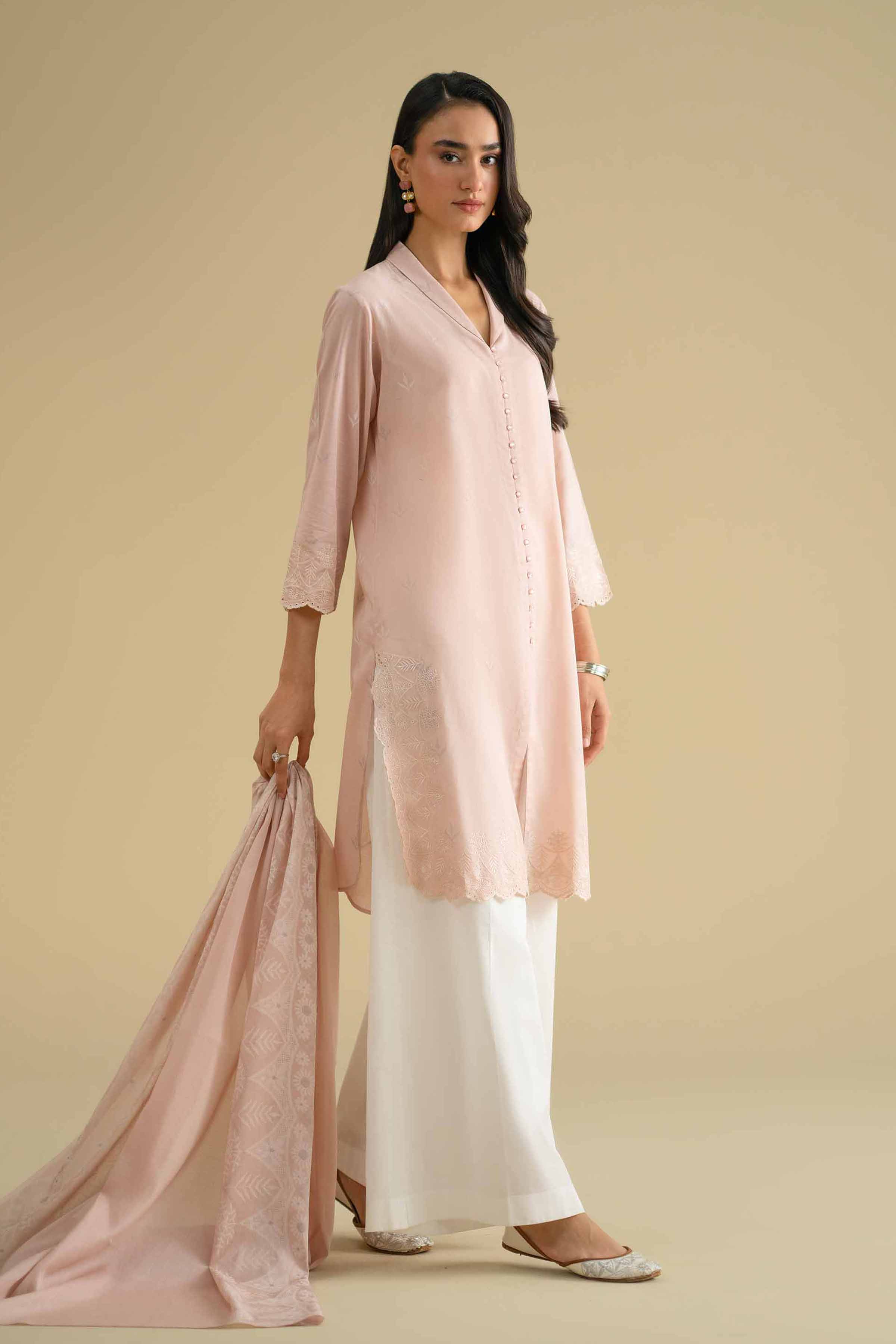 2 Piece - Printed Embroidered Suit - KFE26-29