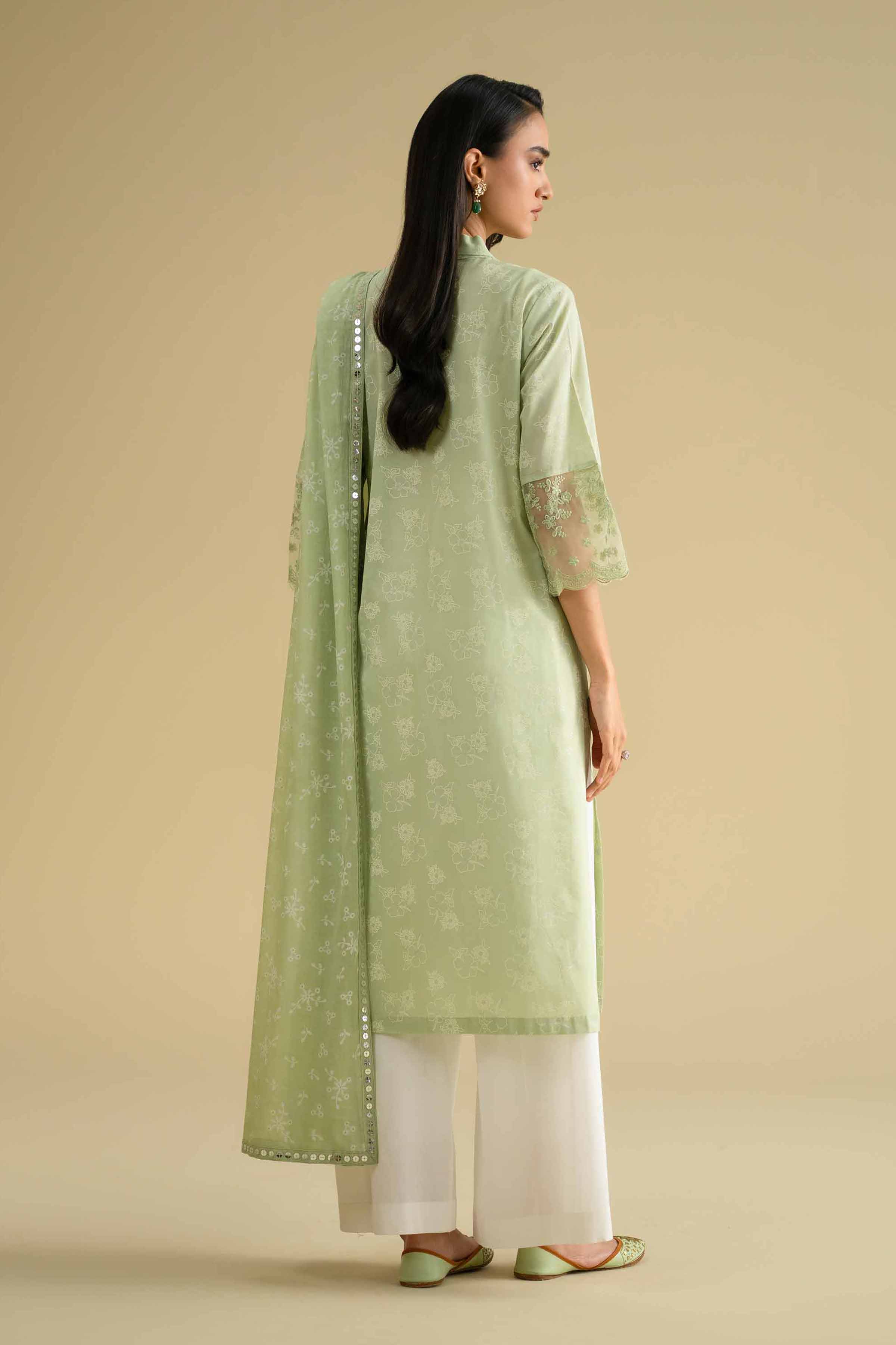 2 Piece - Printed Embroidered Suit - KFE26-31